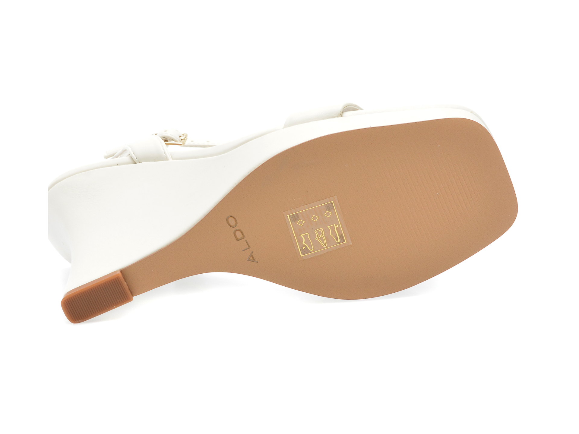 Sandale ALDO albe, NUALA121, din piele ecologica