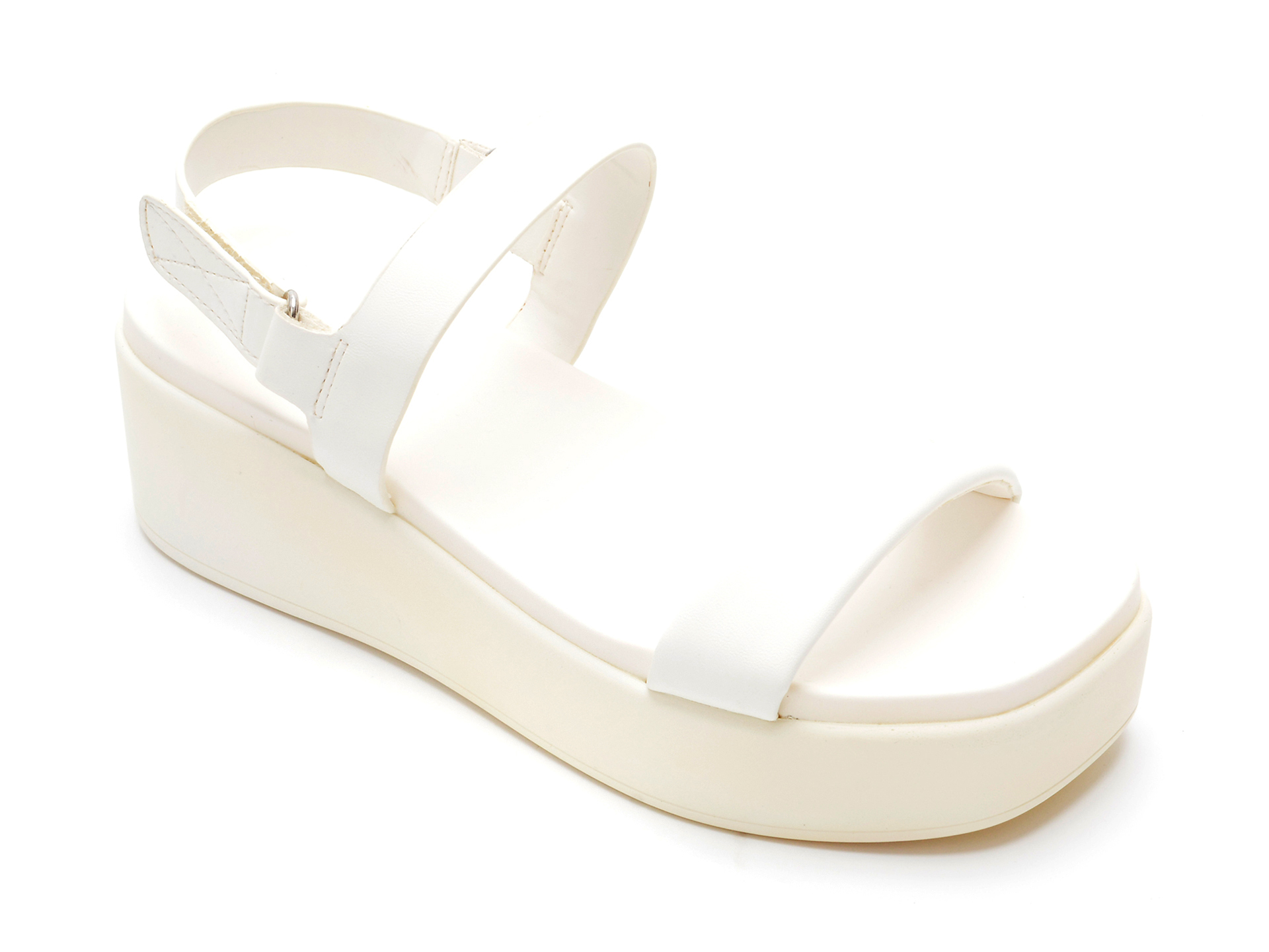 Sandale ALDO albe, TISDAL115, din piele ecologica