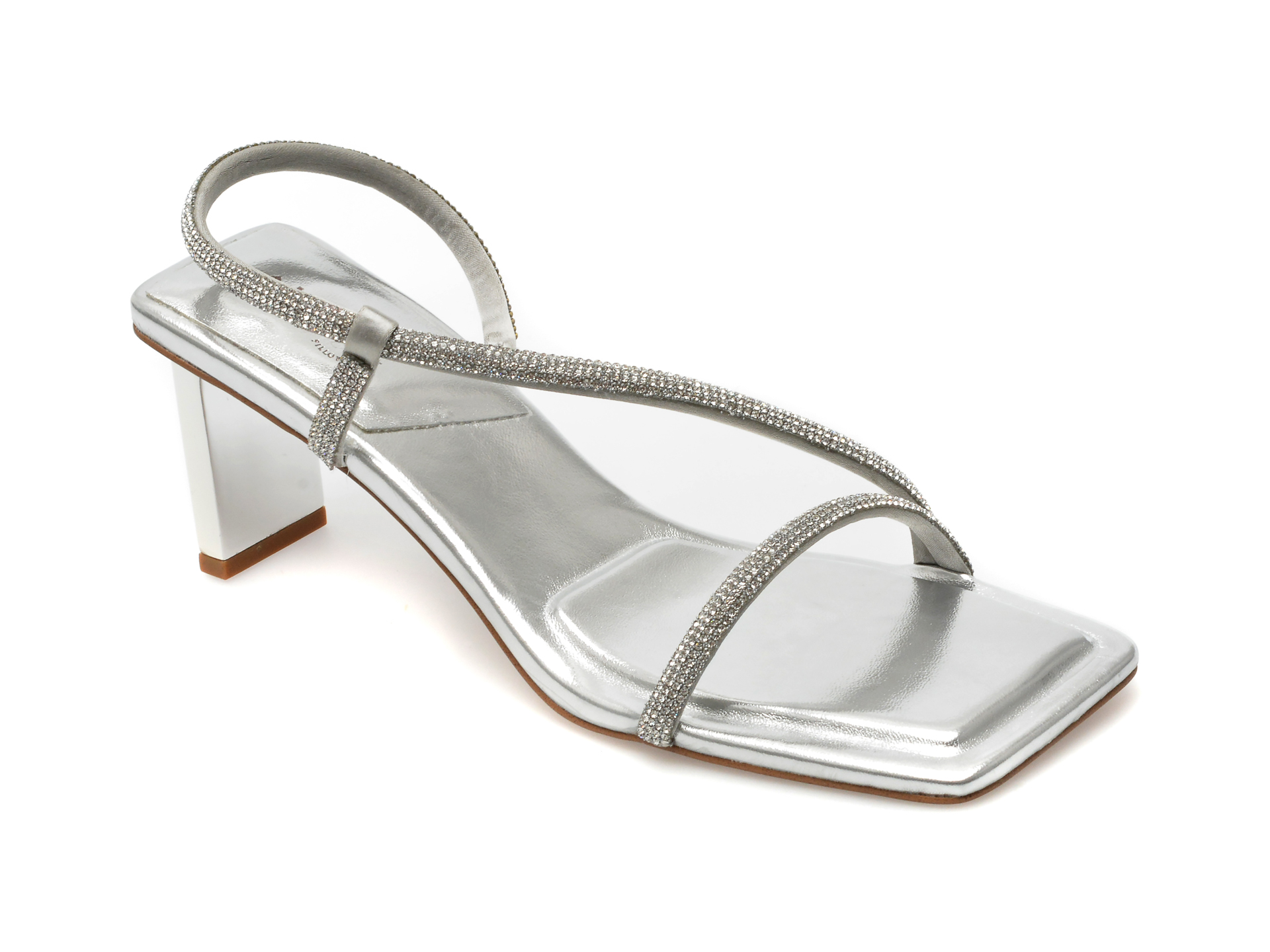 Sandale ALDO argintii, CASTLEGATE045, din material textil /femei/sandale