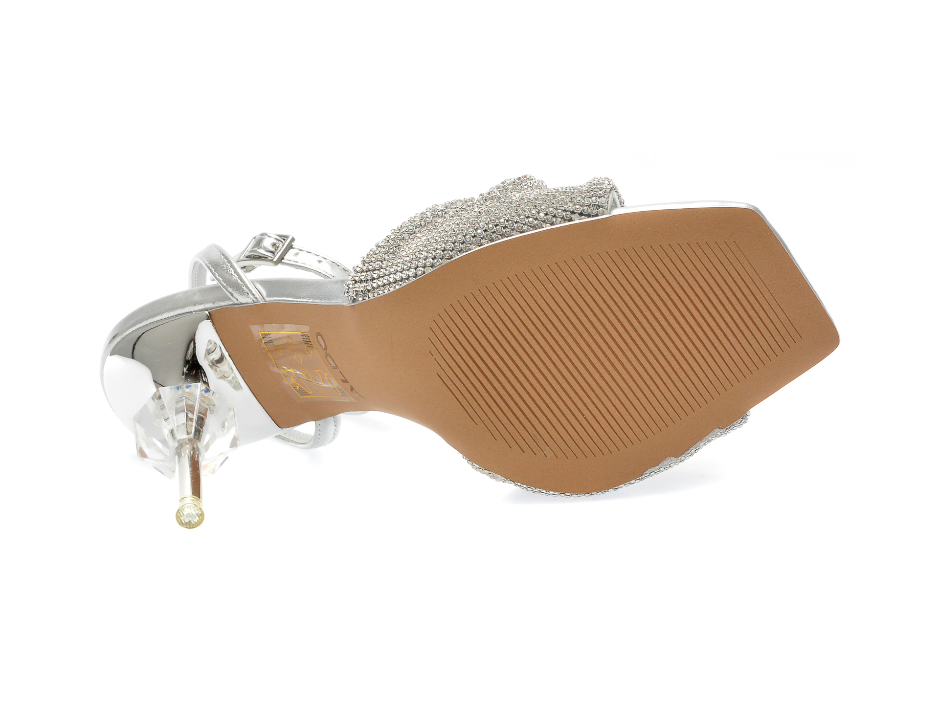 Sandale ALDO argintii, DIYA040, din piele ecologica