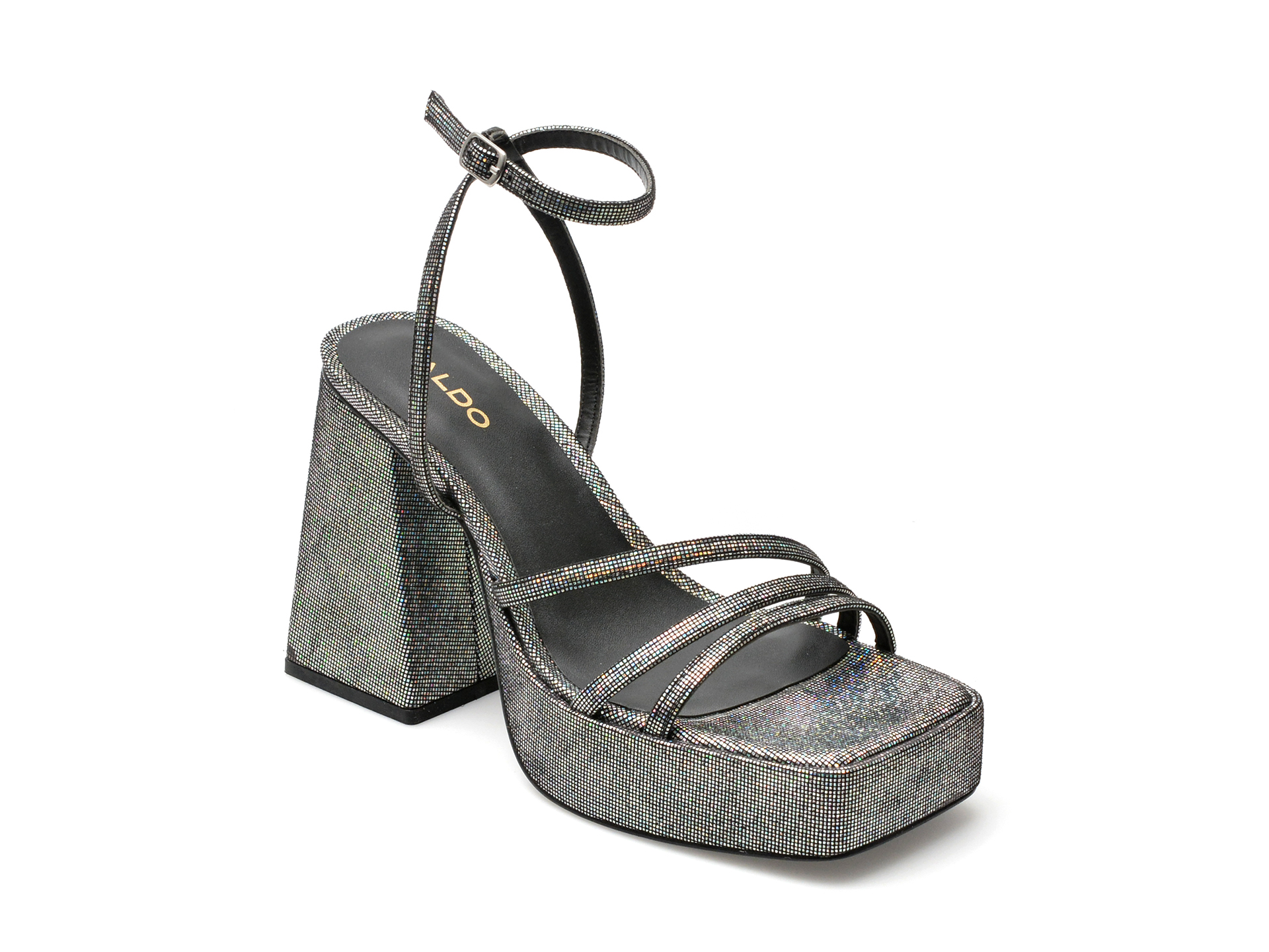 Sandale ALDO argintii, LANDABRIVER040, din material textil /femei/sandale imagine noua