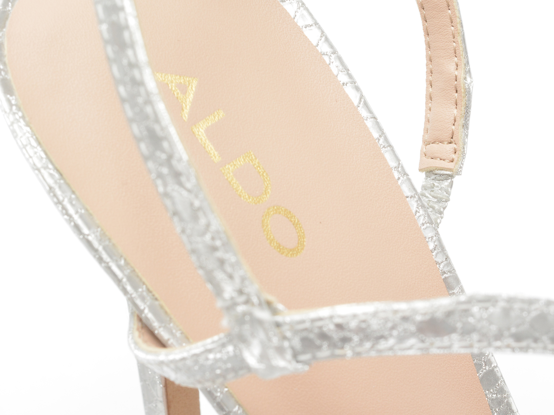 Sandale ALDO argintii, RESURGE040, din piele ecologica /femei/sandale imagine noua