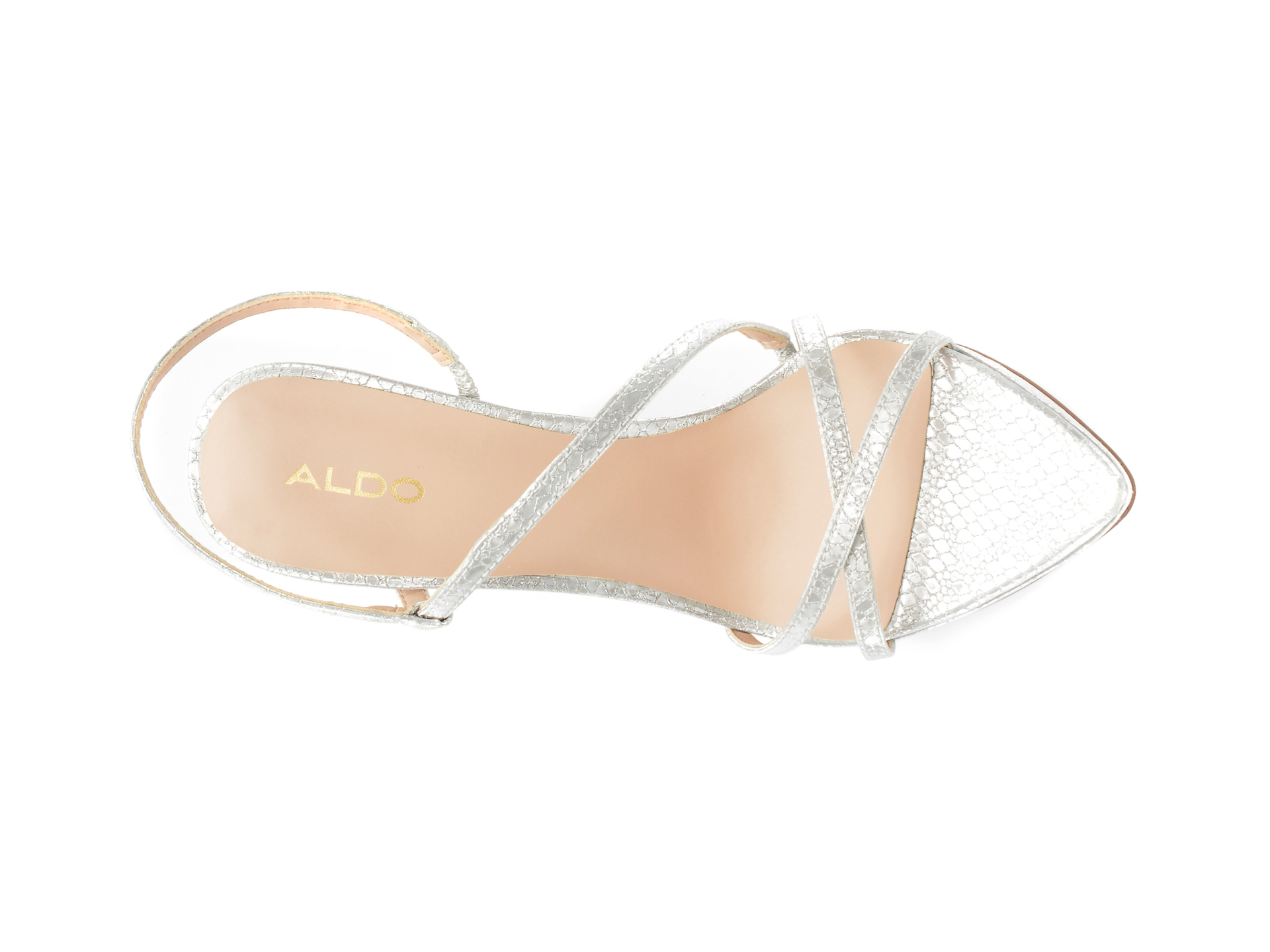 Sandale ALDO argintii, RESURGE040, din piele ecologica /femei/sandale imagine noua