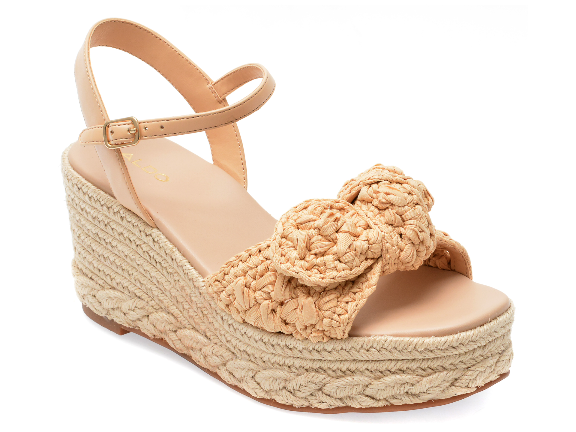 Sandale ALDO bej, MACRAMA271, din piele ecologica si material textil /femei/sandale imagine noua