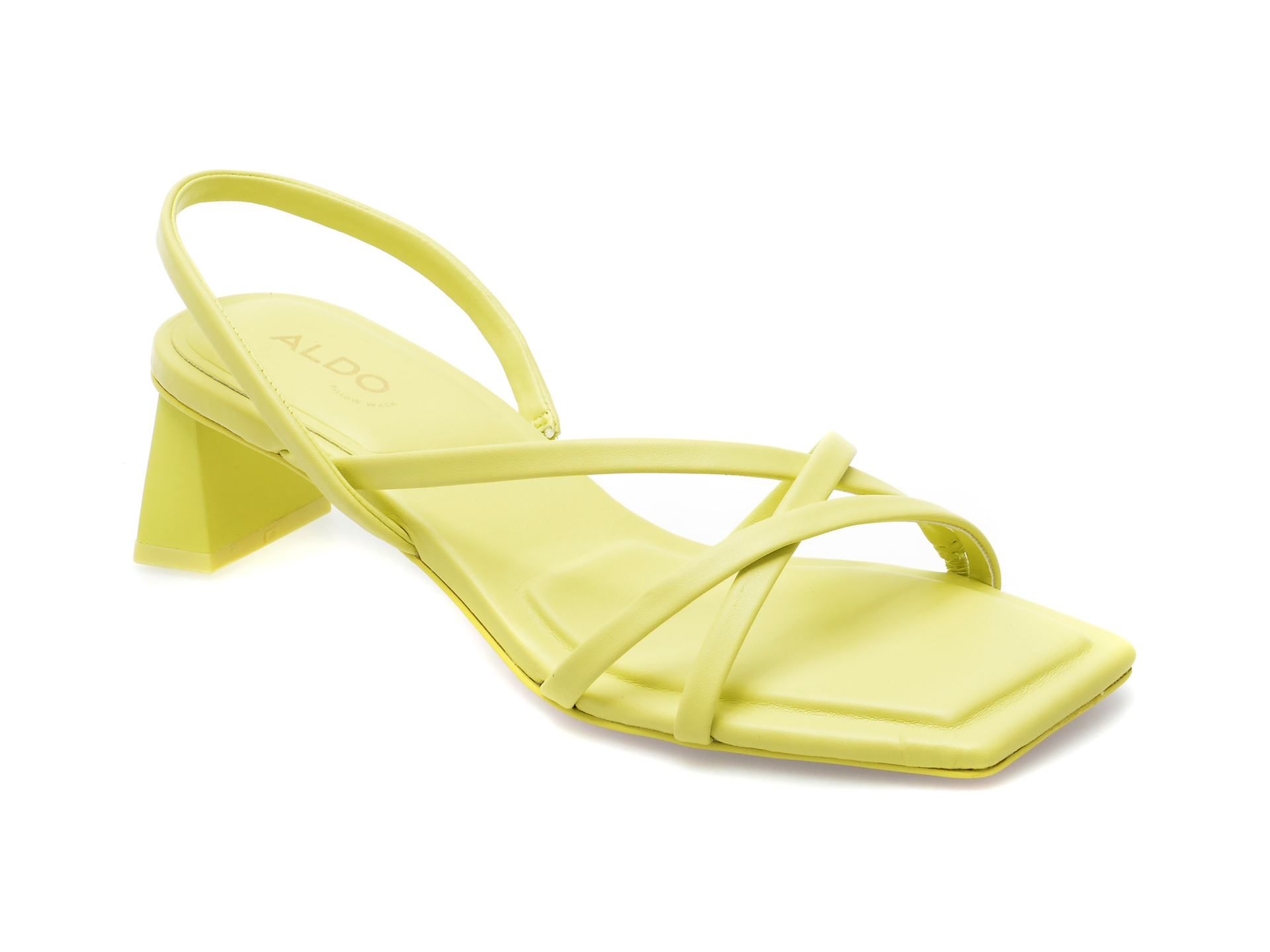 Sandale ALDO galbene, MINIMA720, din piele ecologica /femei/sandale imagine super redus 2022