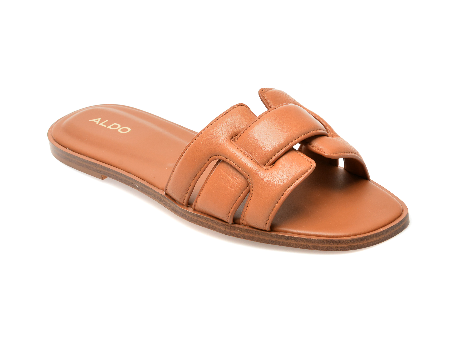 Sandale ALDO maro, ELENAA210, din piele naturala /femei/sandale imagine noua