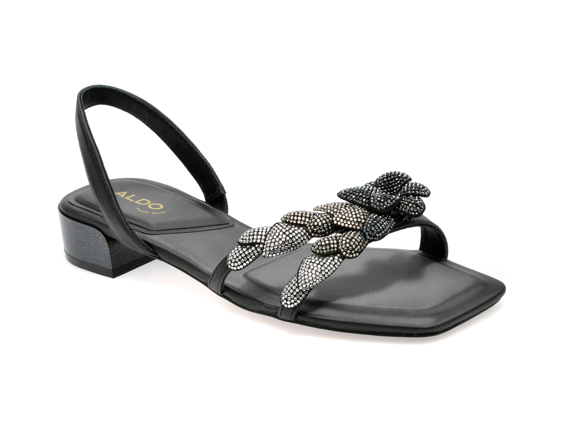 Sandale ALDO negre, ARCHAIA001, din piele ecologica