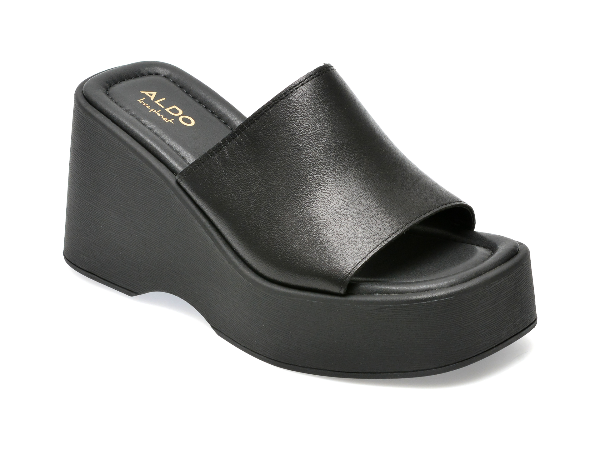Sandale ALDO negre, BETTA001, din piele naturala