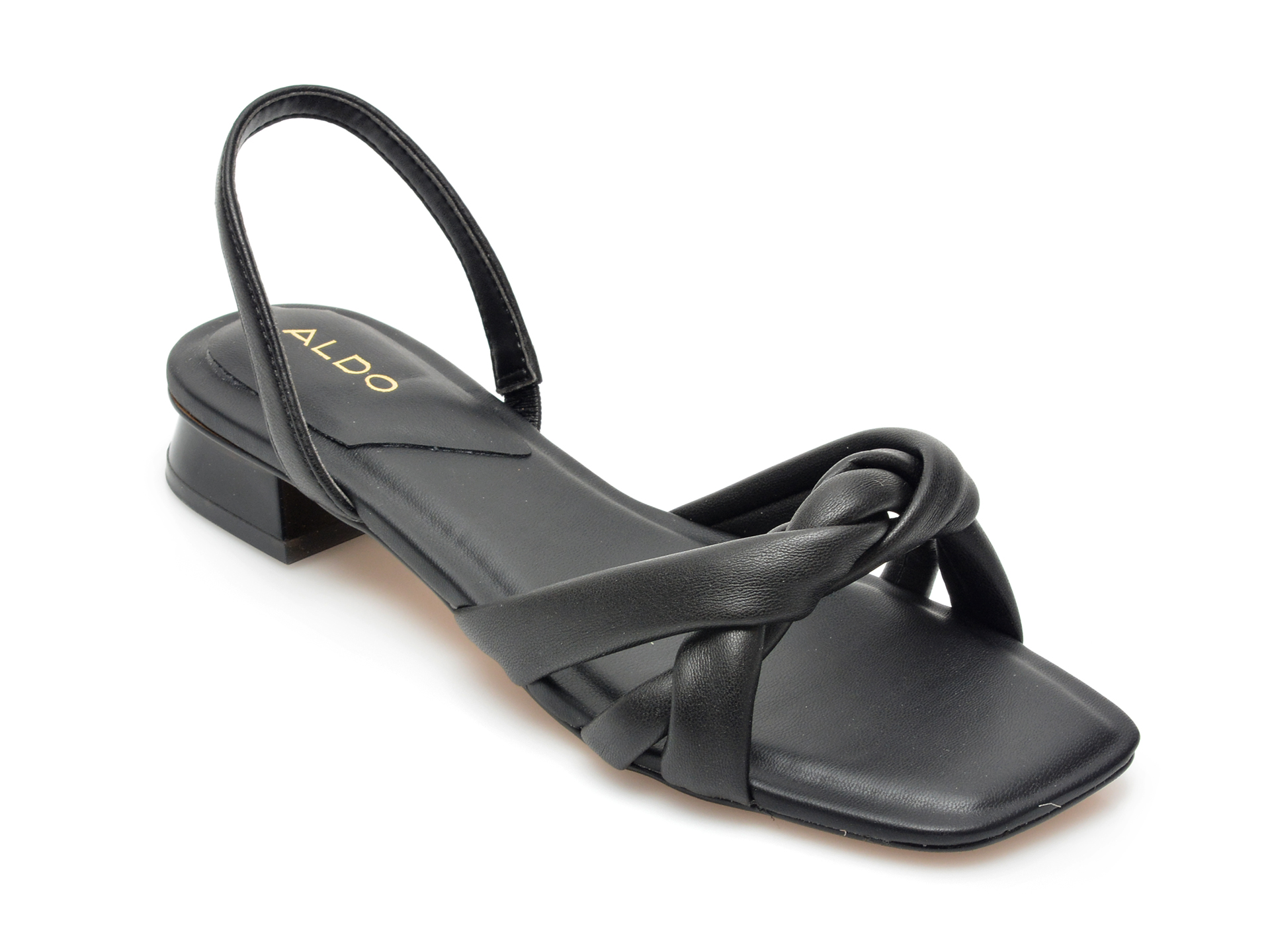 Sandale ALDO negre, BUTTERCUPP001, din piele ecologica Aldo