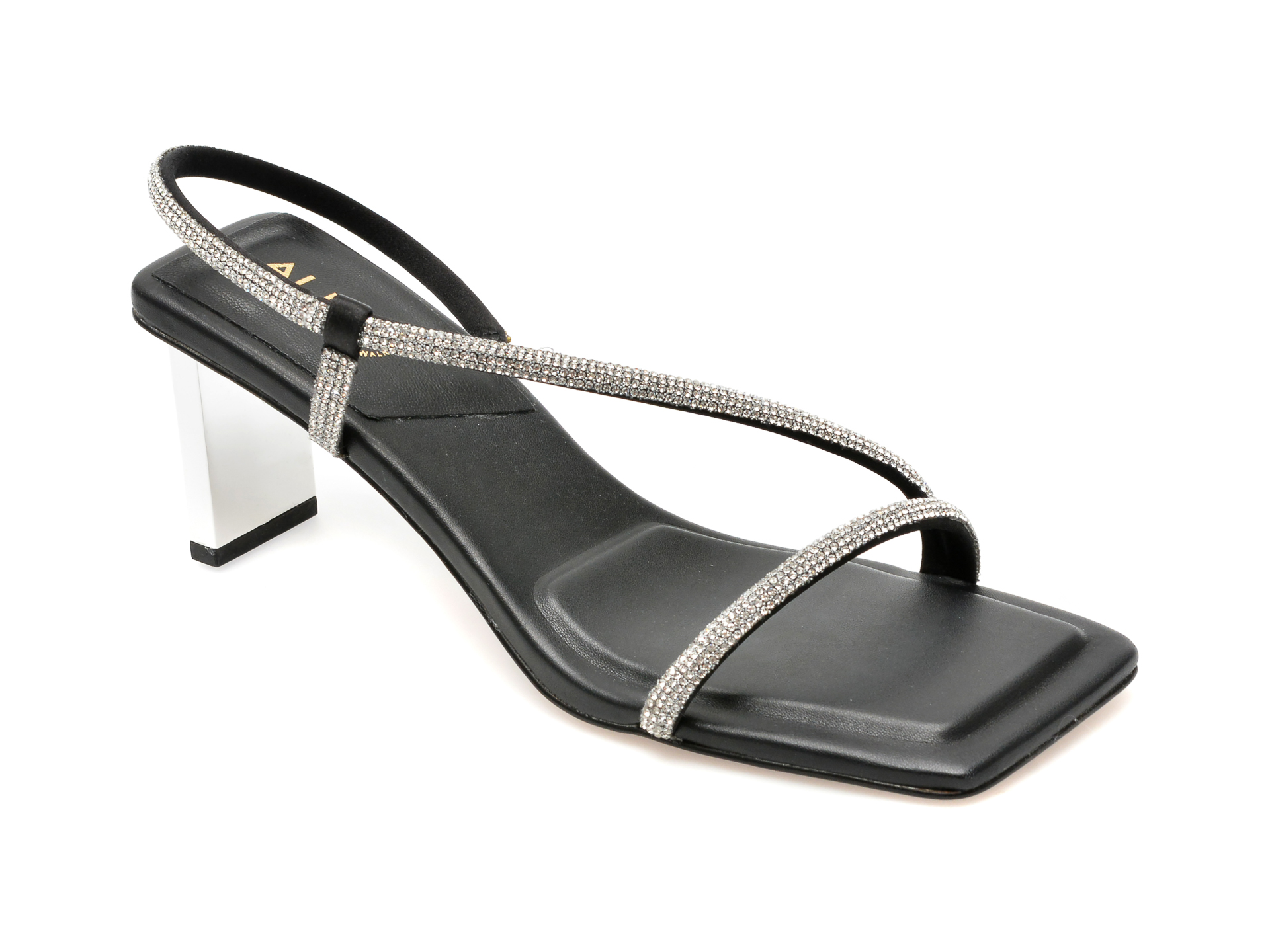 Sandale ALDO negre, CASTLEGATE009, din material textil /femei/sandale