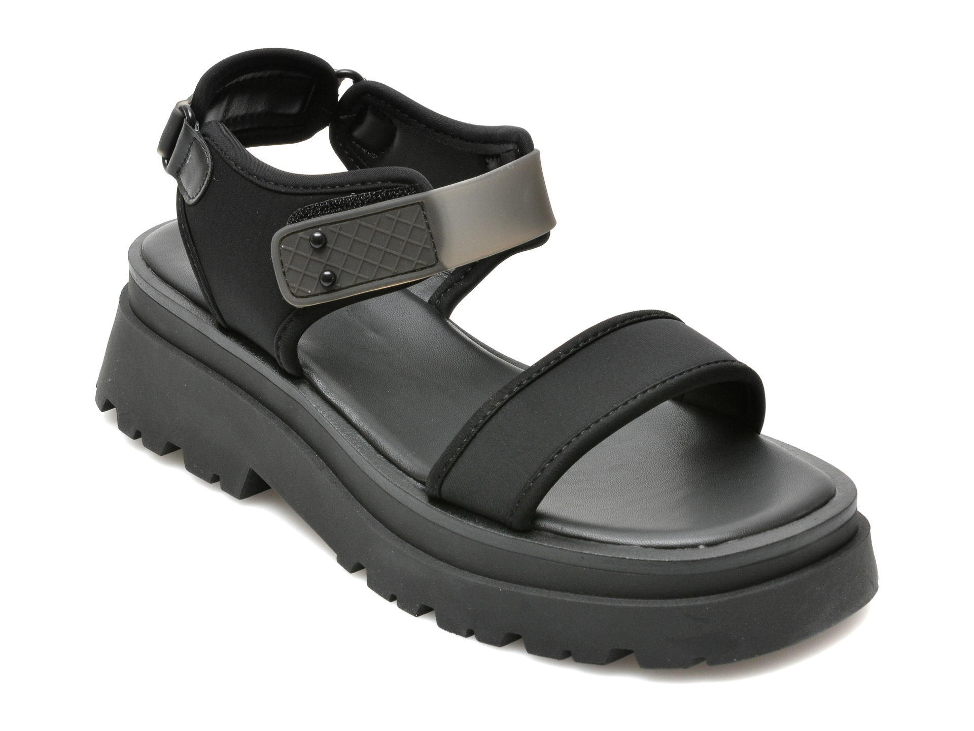 Sandale ALDO negre, CENDRIX001, din material textil