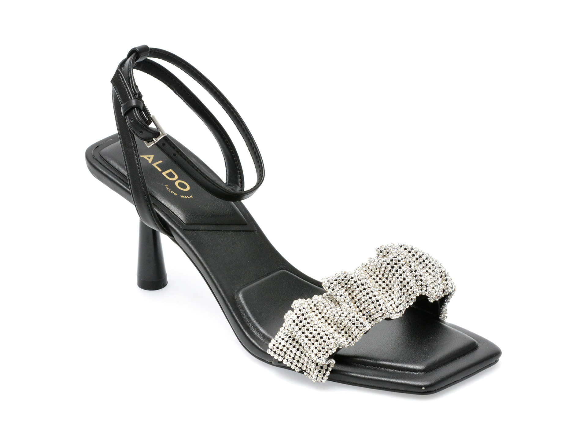 Sandale ALDO negre, FLORIA001, din material textil si piele ecologica /femei/sandale imagine noua 2022