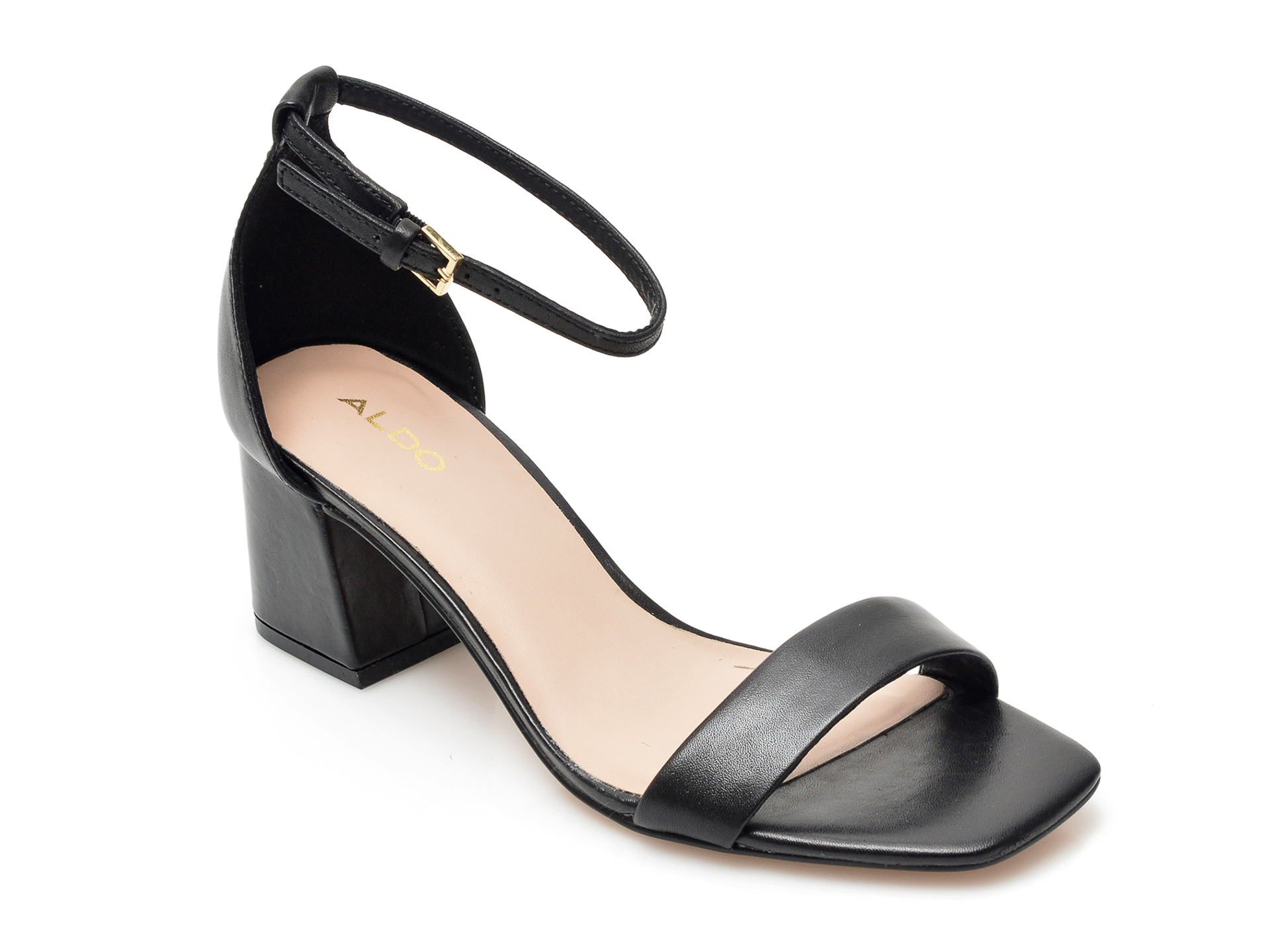 Sandale ALDO negre, KEDEAVIEL008, din piele naturala