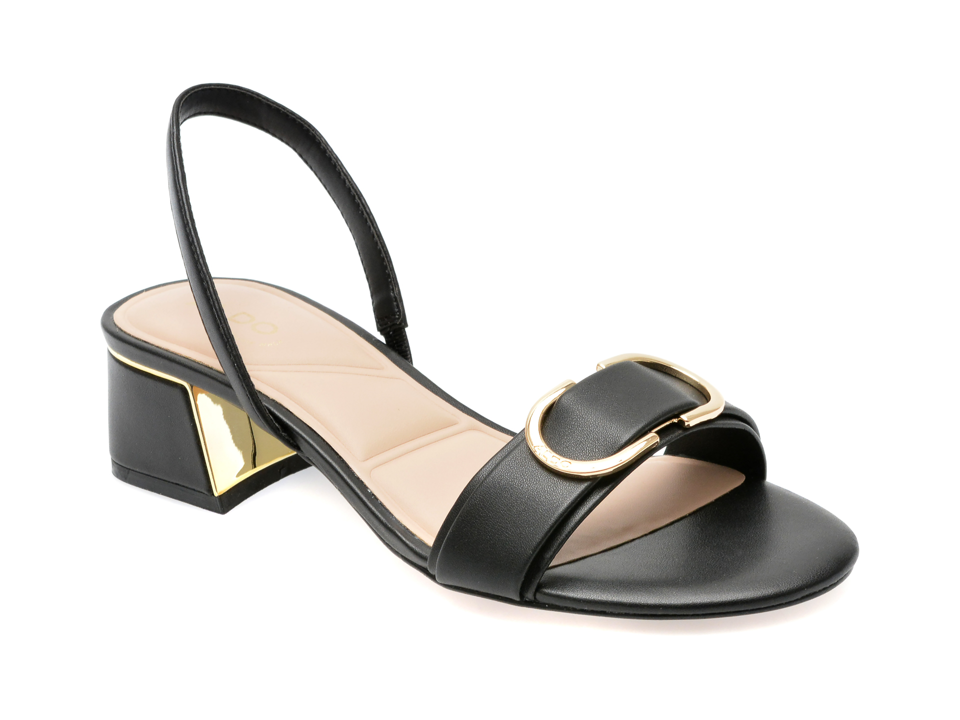 Sandale ALDO negre, LUCILDA001, din piele ecologica /sale imagine super redus 2022