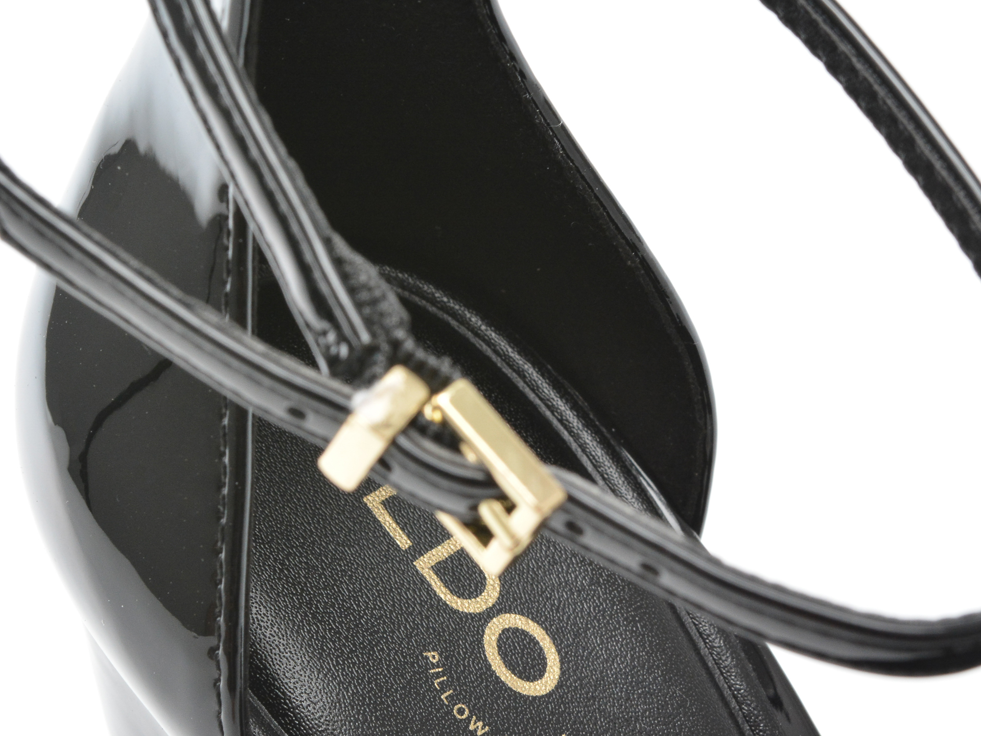 Sandale ALDO negre, NISSA001, din piele ecologica /femei/sandale imagine noua