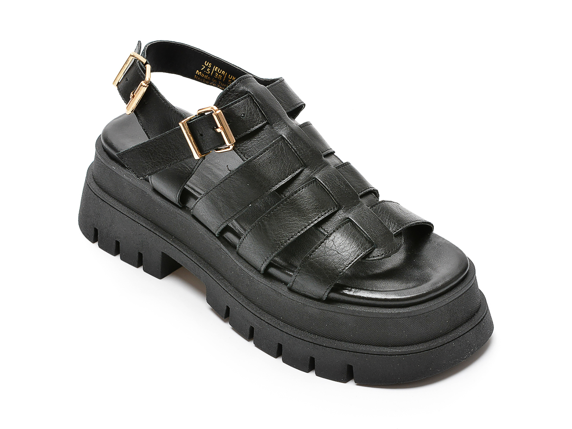 Sandale ALDO negre, VELMA001, din piele naturala Aldo imagine 2022 13clothing.ro