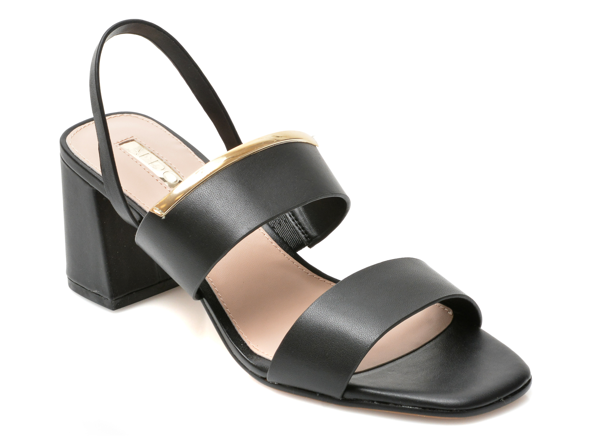 Sandale ALDO negre, WICALE001, din piele naturala /femei/sandale imagine noua