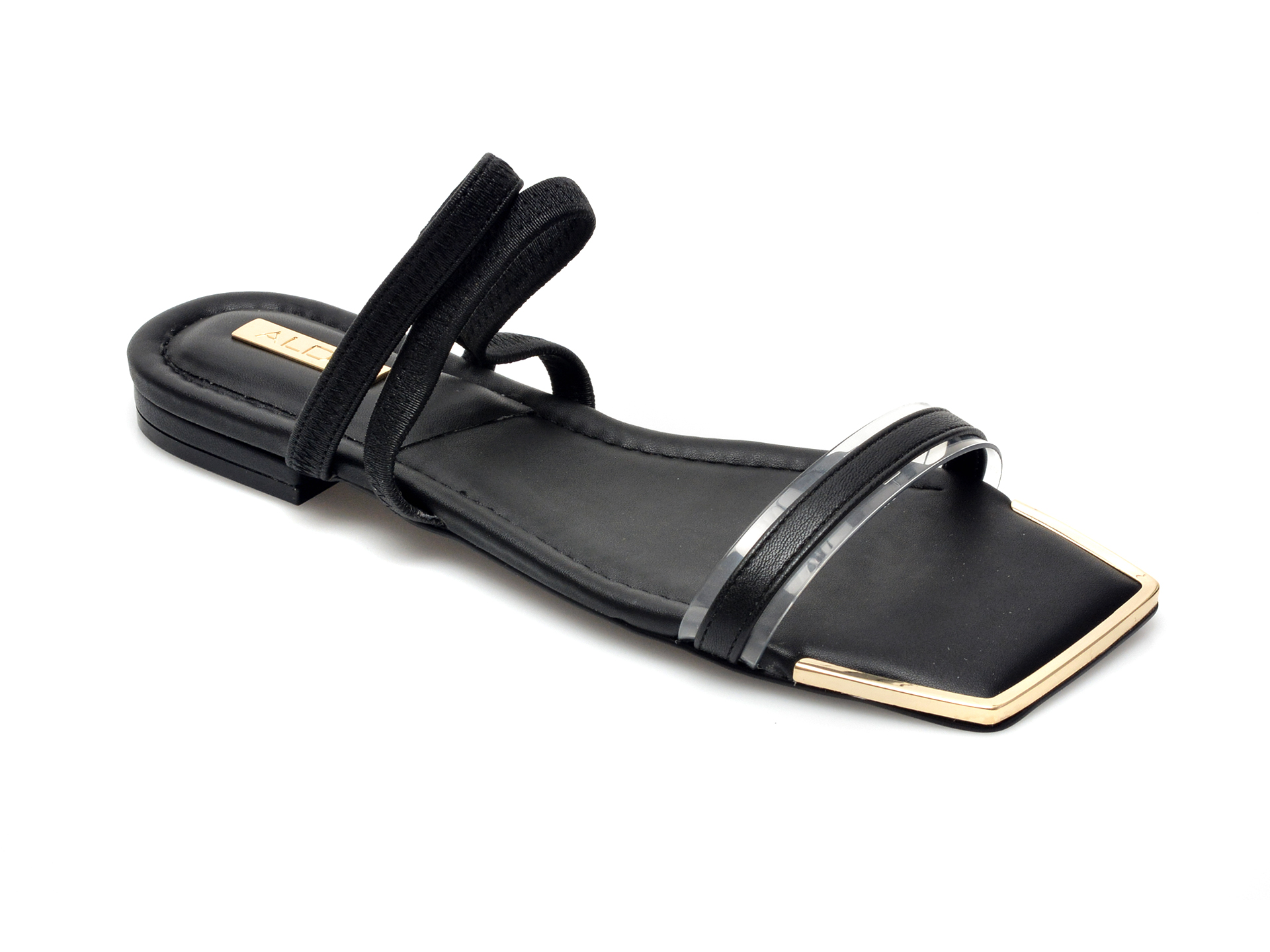 Sandale ALDO negre, WICIRATHA001, din piele ecologica 2023 ❤️ Pret Super Black Friday otter.ro imagine noua 2022