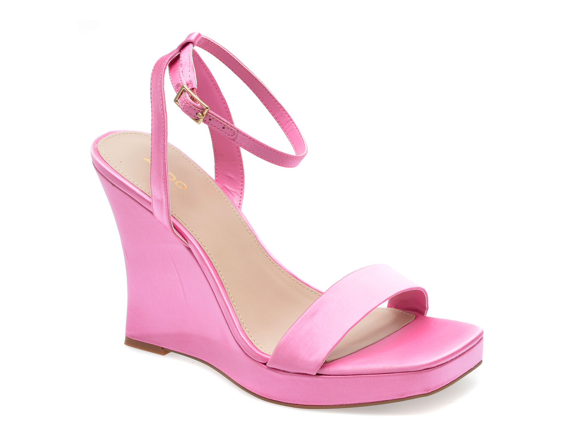 Sandale ALDO roz, NUALA660, din material textil