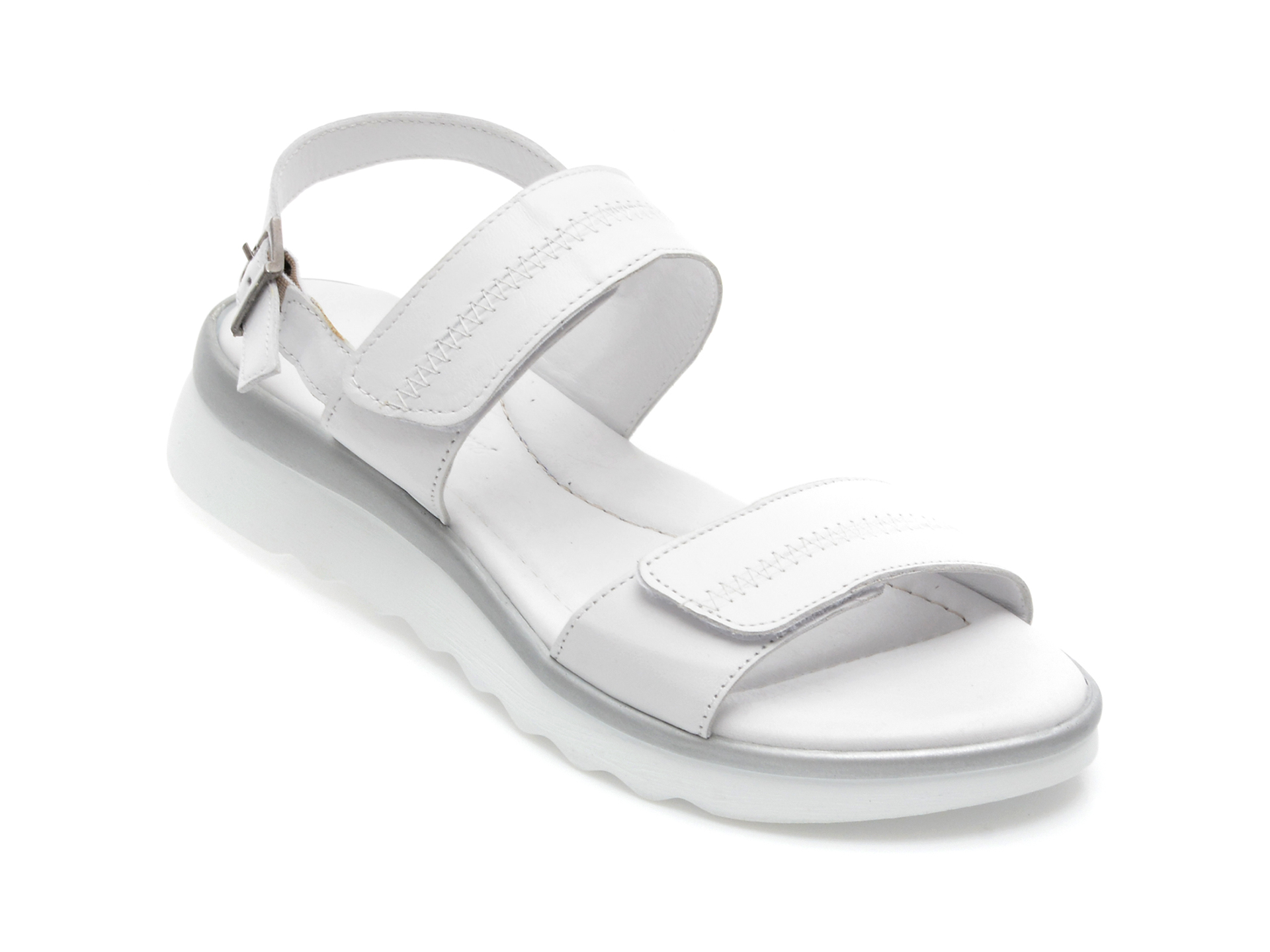 Sandale ANNA LUCCI albe, 4516, din piele naturala /femei/sandale INCALTAMINTE