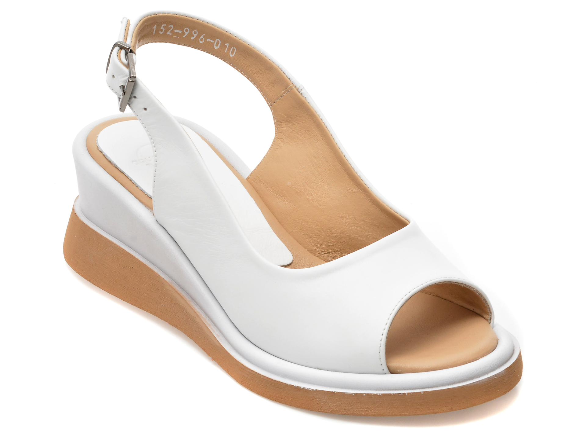 Sandale AQUAMARINE albe, 30042, din piele naturala /femei/sandale imagine noua