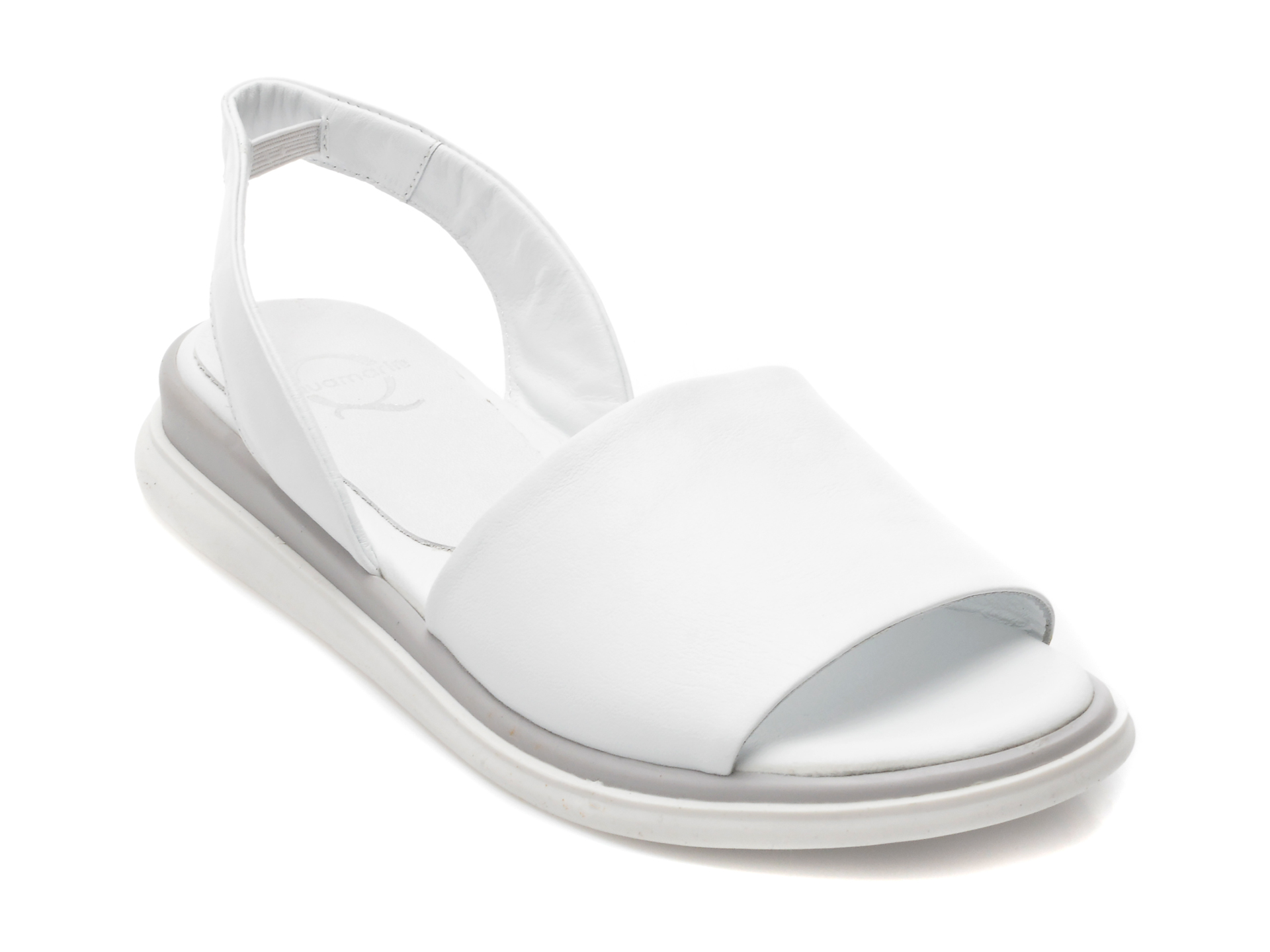 Sandale AQUAMARINE albe, 30051, din piele naturala /femei/sandale imagine noua