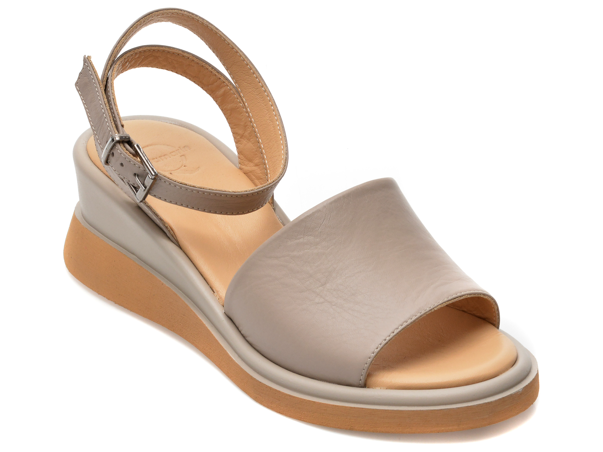 Sandale AQUAMARINE gri, 30061, din piele naturala /femei/sandale imagine noua