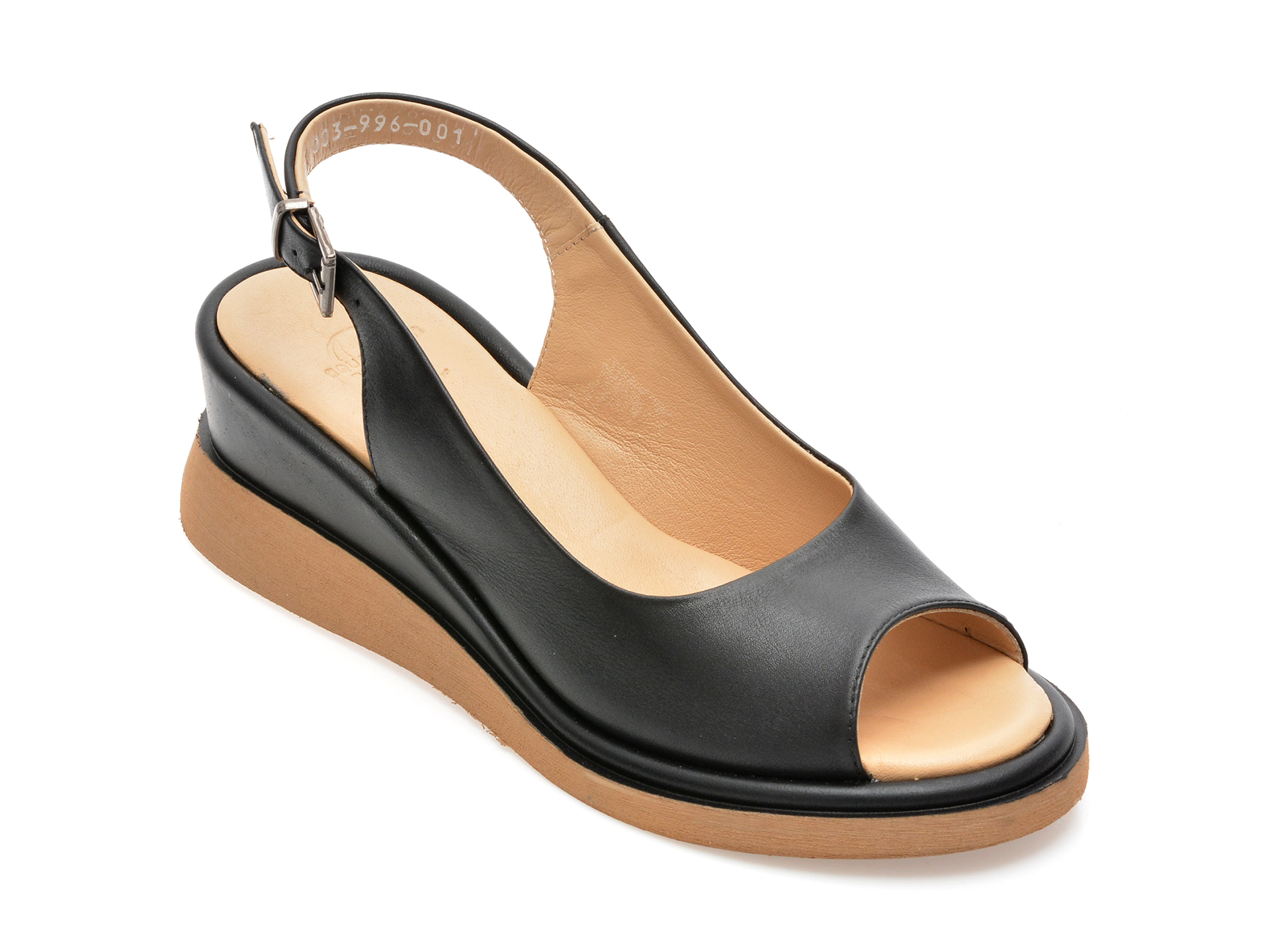 Sandale AQUAMARINE negre, 30042, din piele naturala /femei/sandale