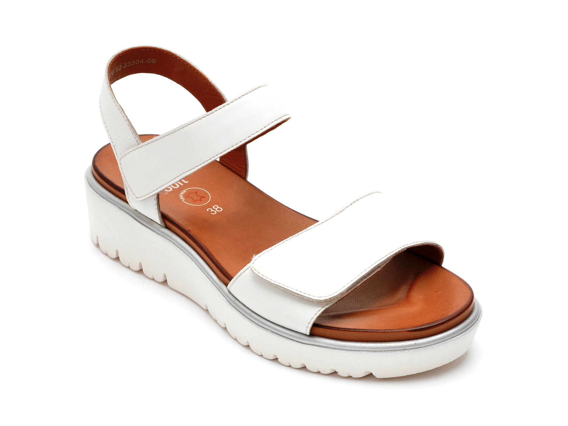 Sandale ARA albe, 33504, din piele naturala /femei/sandale imagine noua
