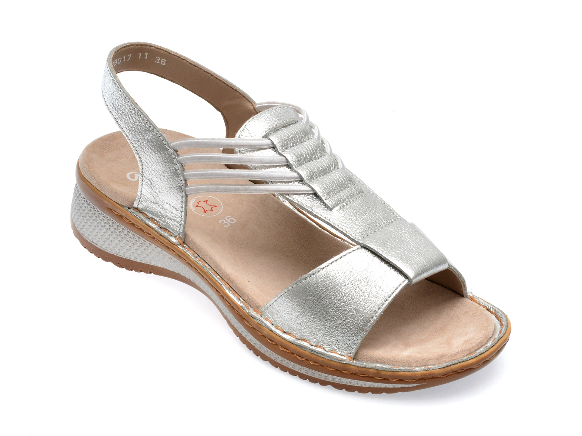 Sandale ARA argintii, 29017, din piele naturala femei 2023-11-28