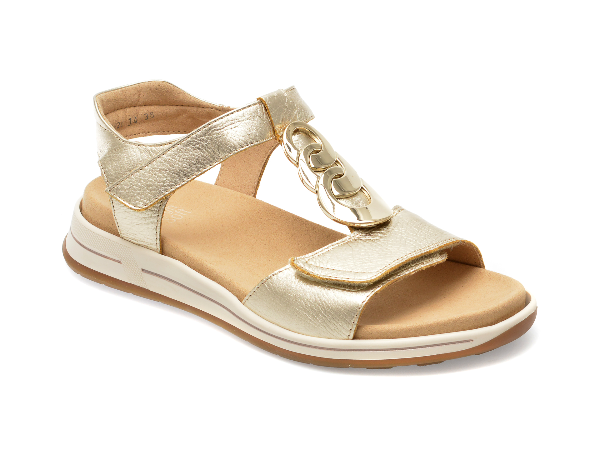 Sandale ARA aurii, 34826, din piele naturala /femei/sandale