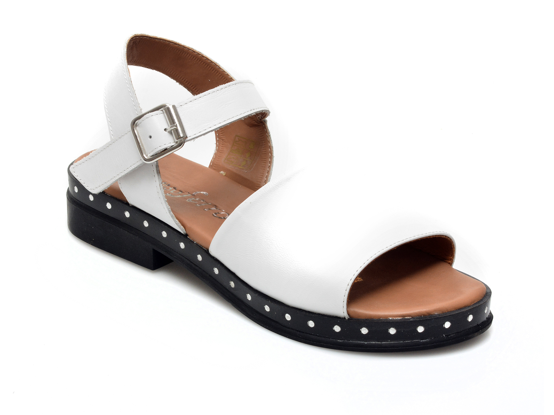 Sandale ASSENSO FERRO albe, 32915, din piele naturala /femei/sandale
