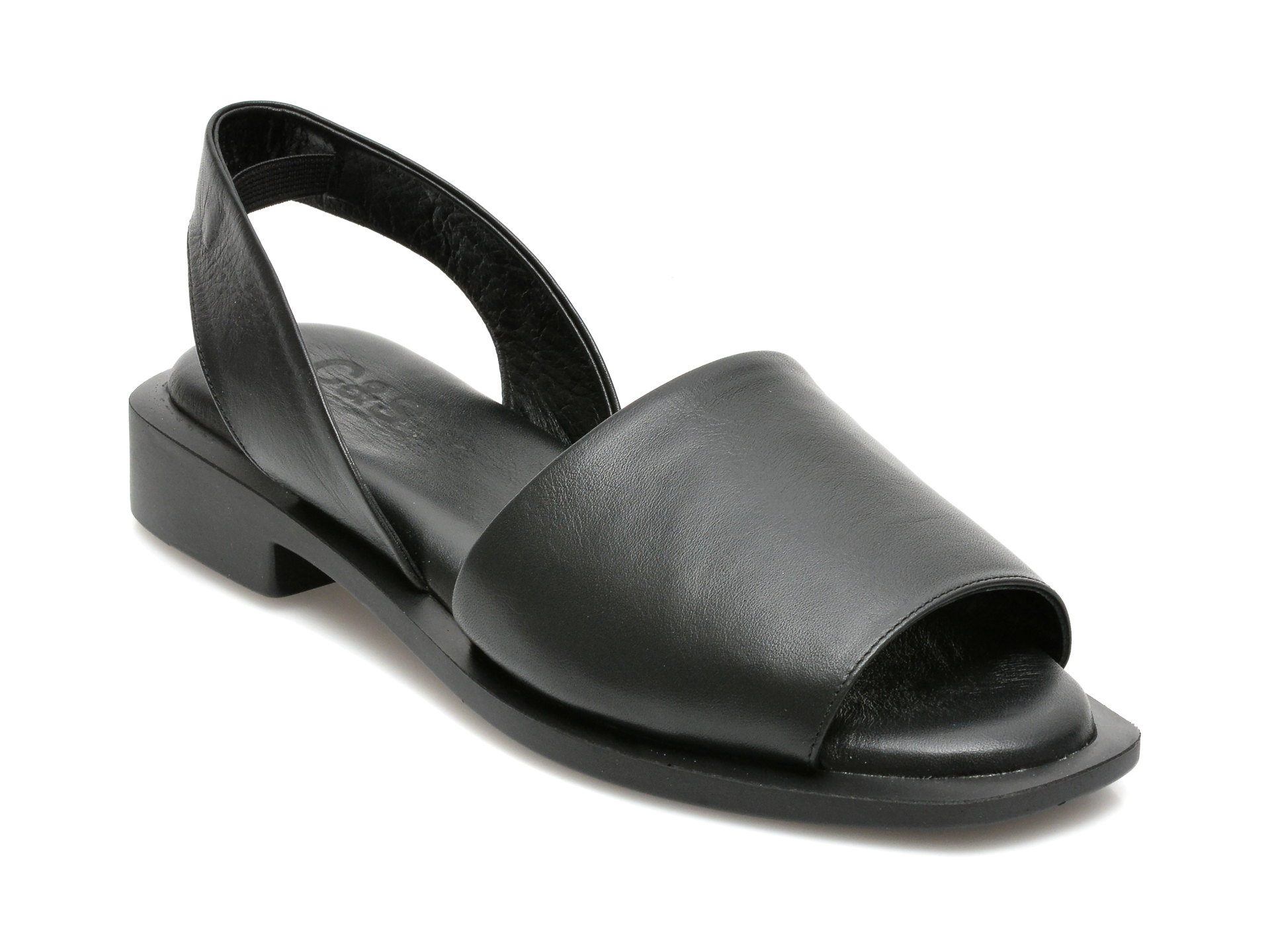 Sandale C & S negre, 158105, din piele naturala C & S