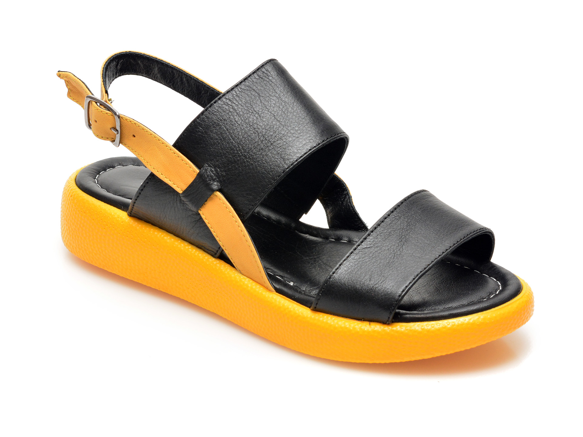 Sandale CABULLI negre, 2651, din piele naturala /femei/sandale imagine noua