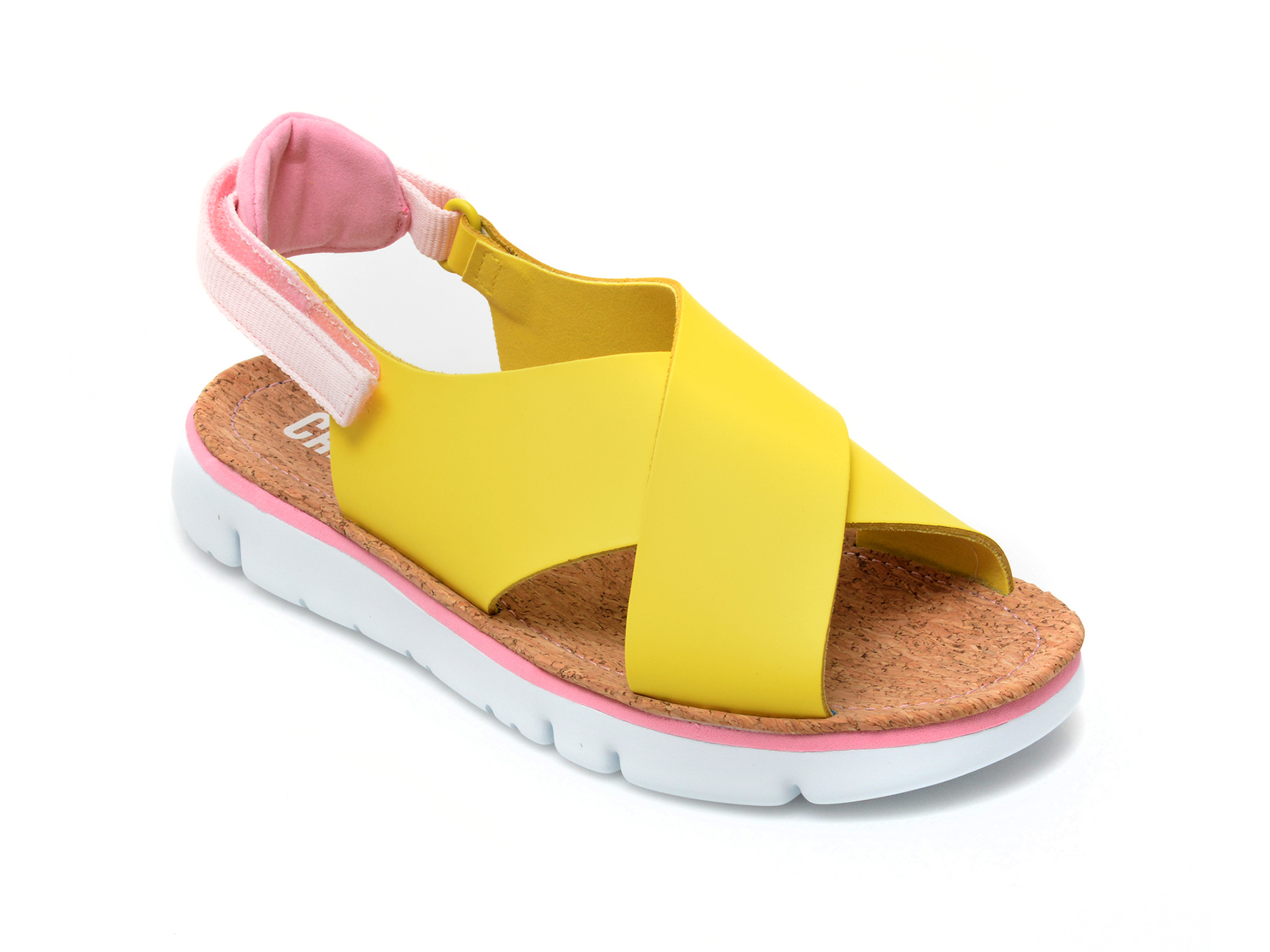 Sandale CAMPER galbene, K200157, din piele naturala /femei/sandale imagine noua
