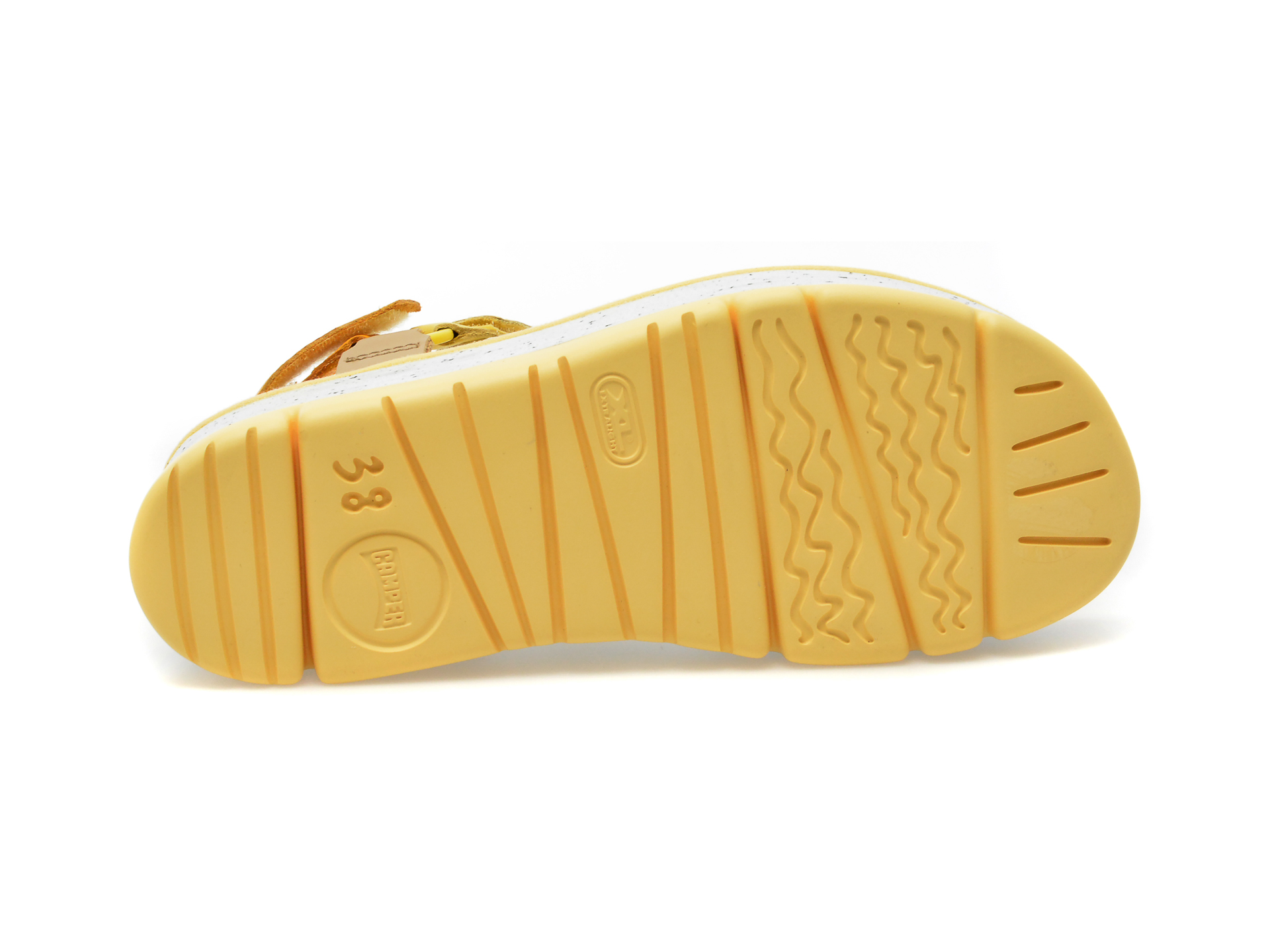 Sandale CAMPER galbene, K201037, din piele naturala