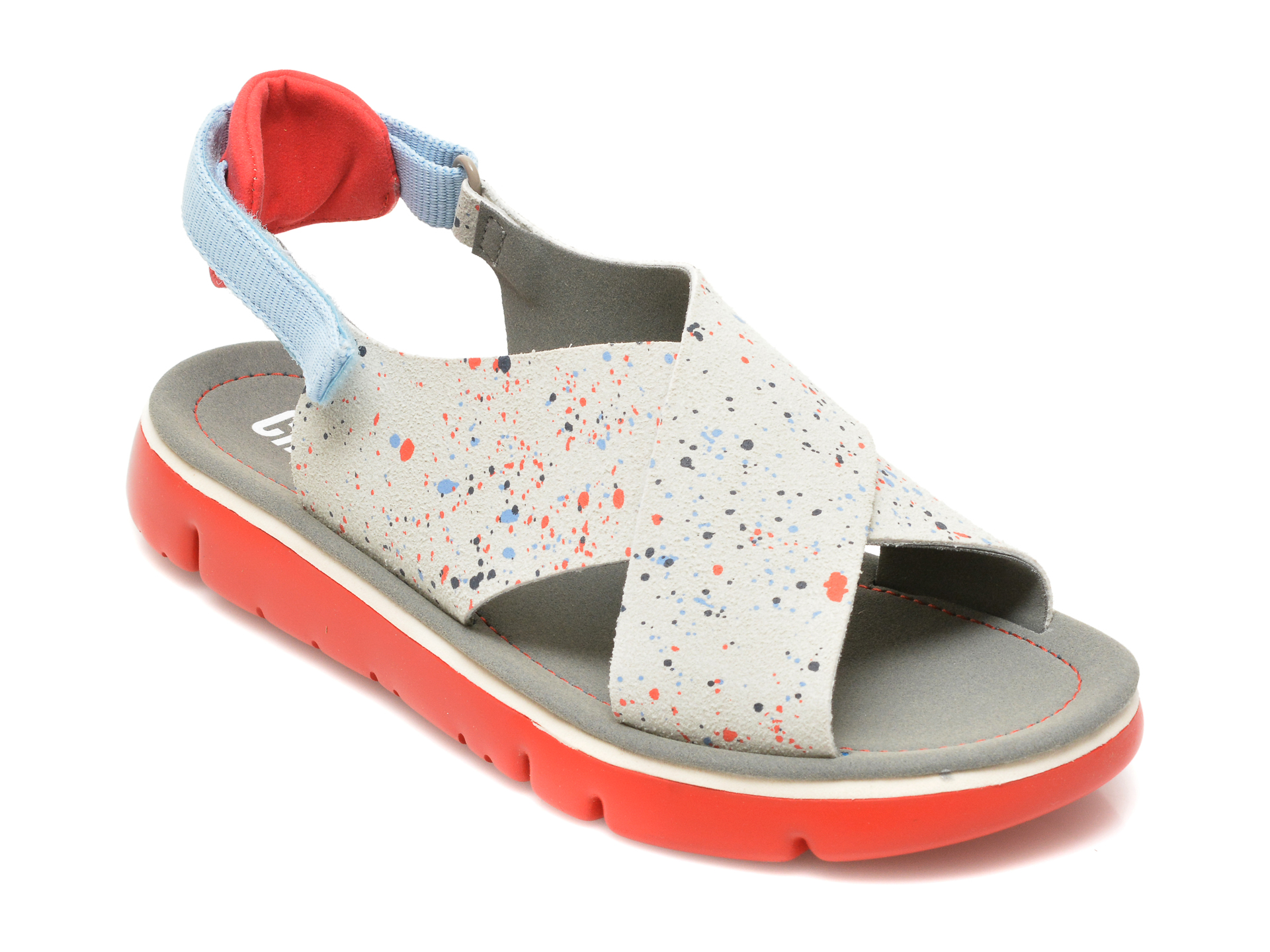 Sandale CAMPER gri, K200157, din piele naturala 2023 ❤️ Pret Super Black Friday otter.ro imagine noua 2022