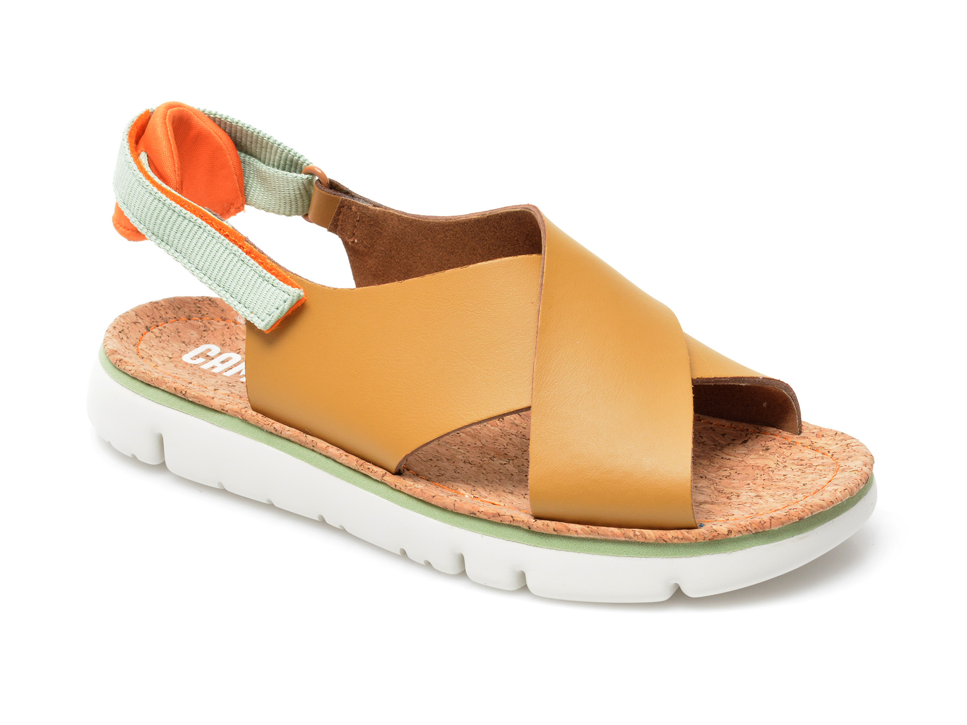 Sandale CAMPER maro deschis, K200157, din piele naturala /femei/sandale imagine noua