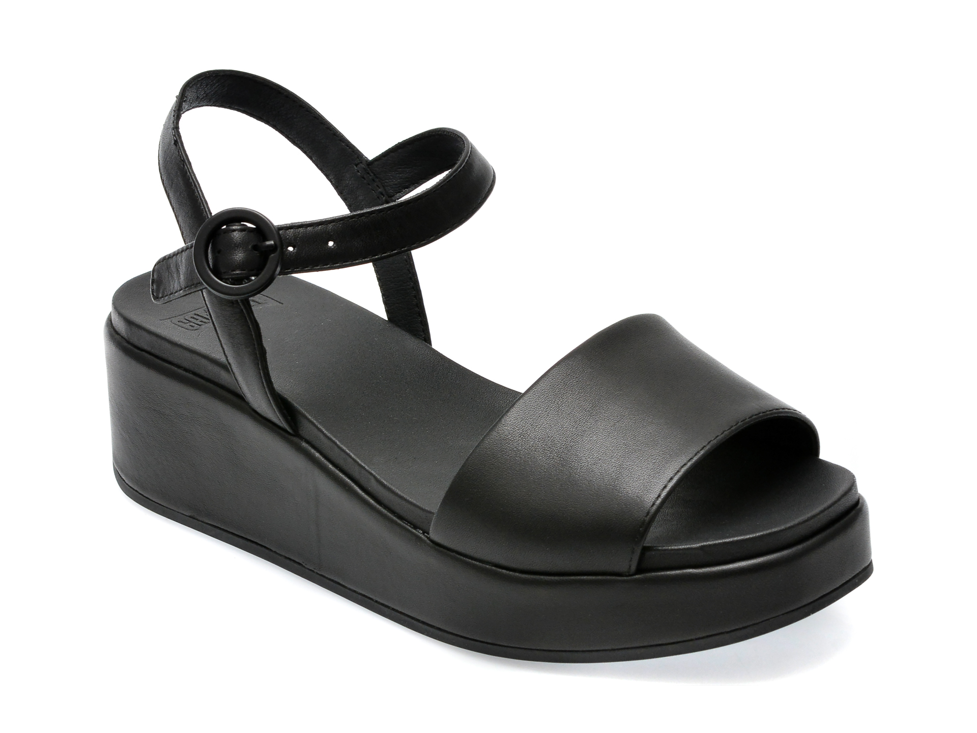 Sandale CAMPER negre, K200564, din piele naturala Camper imagine noua 2022