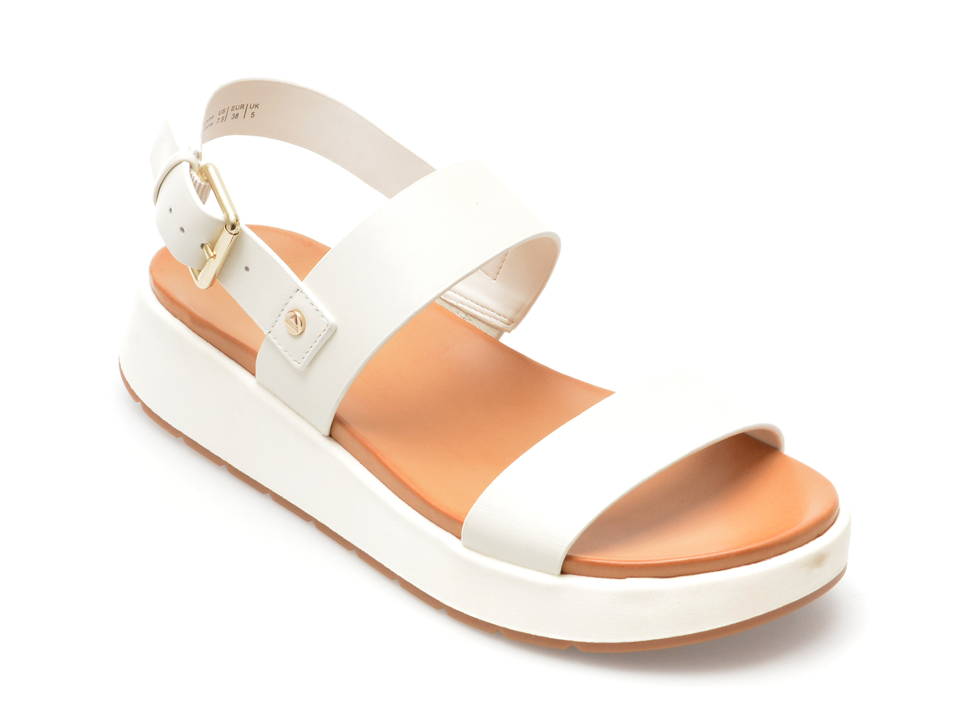 Sandale casual ALDO albe, SILYIA100, din piele naturala