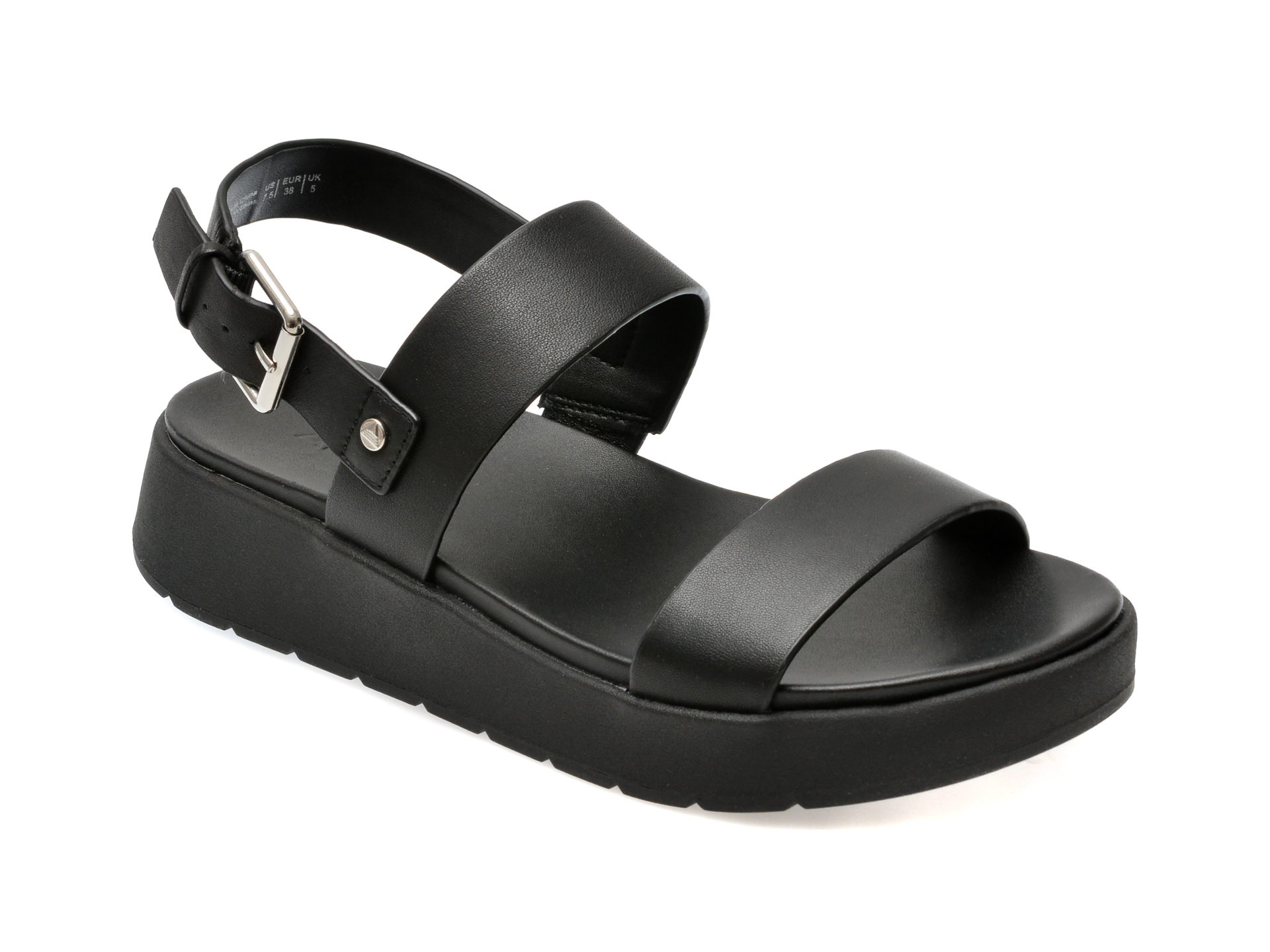 Sandale casual ALDO negre, 13543044, din piele naturala