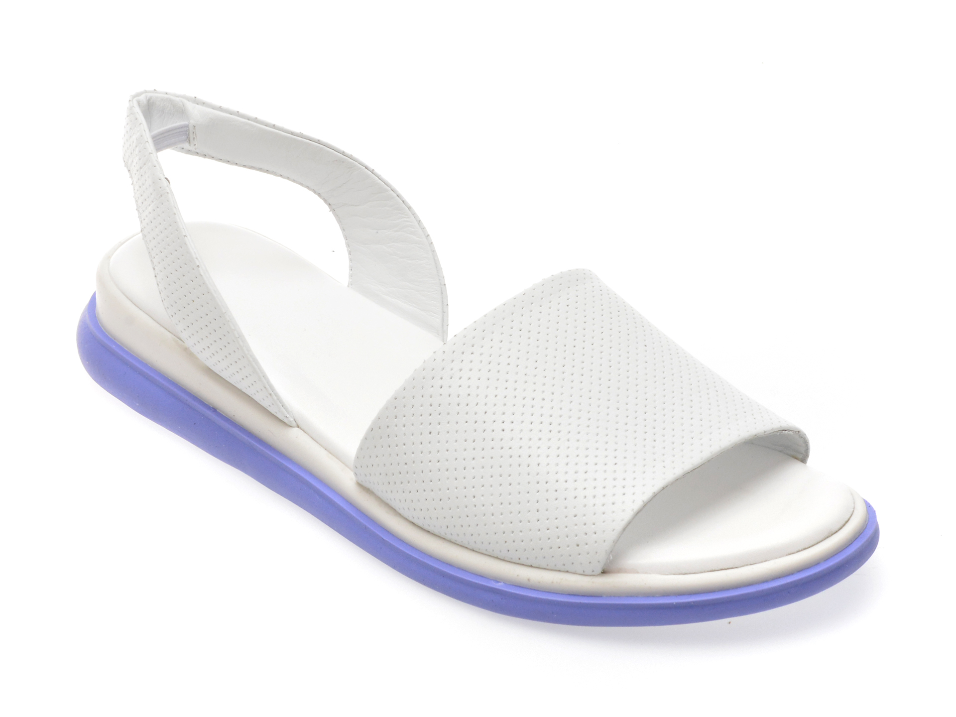 Sandale casual DINA GRATA albe, 347857, din piele naturala