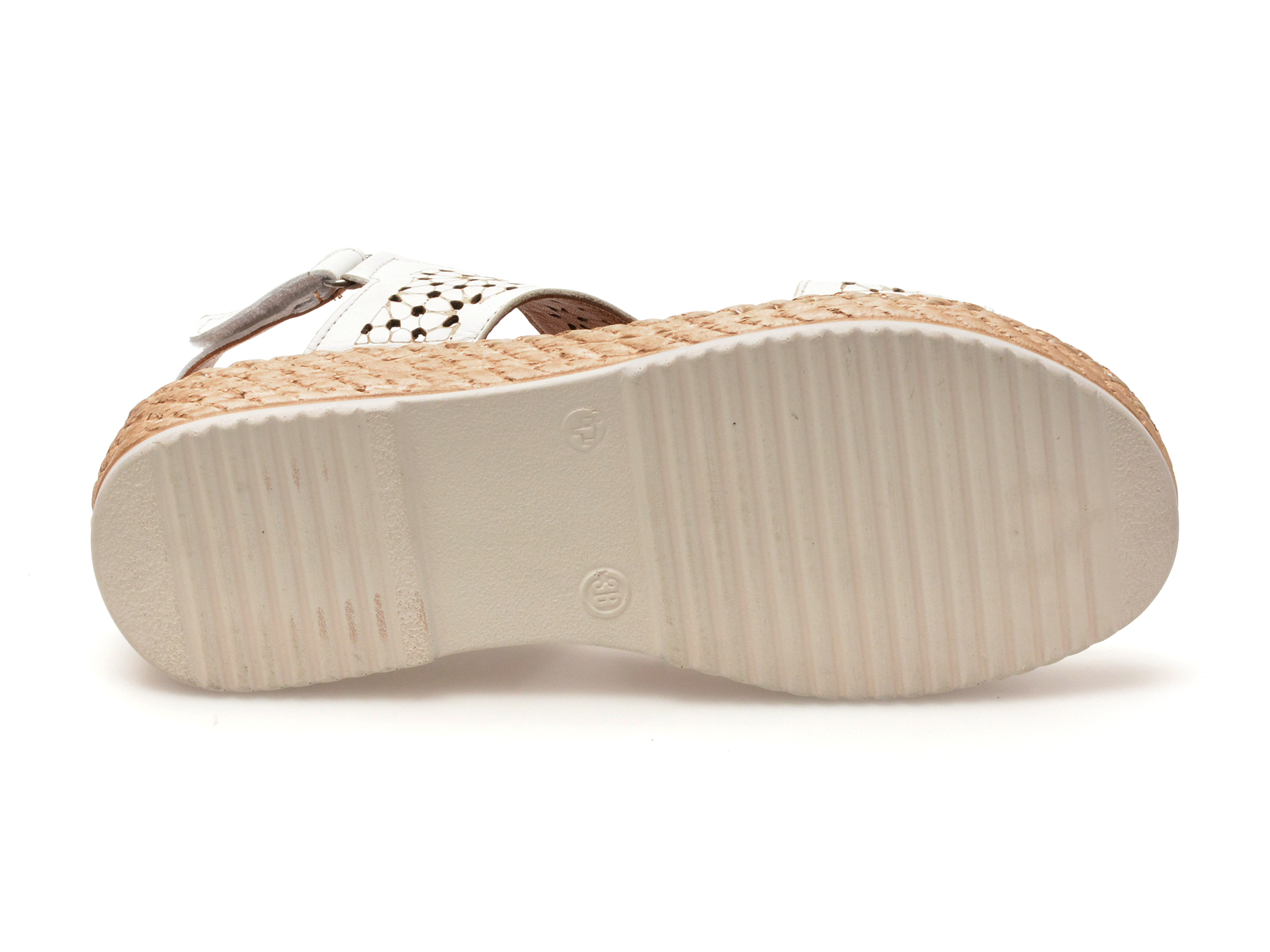 Sandale casual FLAVIA PASSINI albe, 2637, din piele naturala