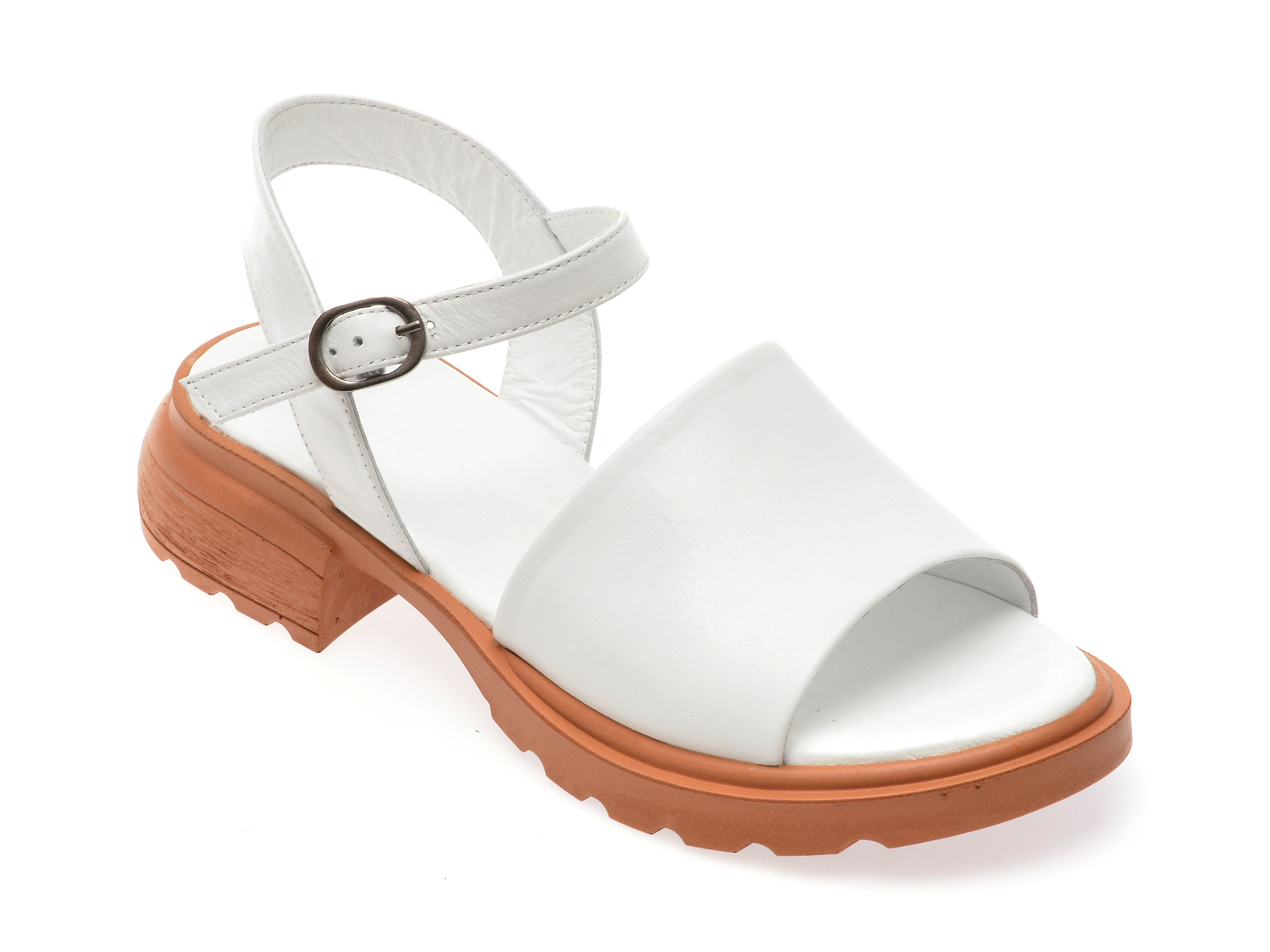 Sandale casual FLAVIA PASSINI albe, 3471099, din piele naturala
