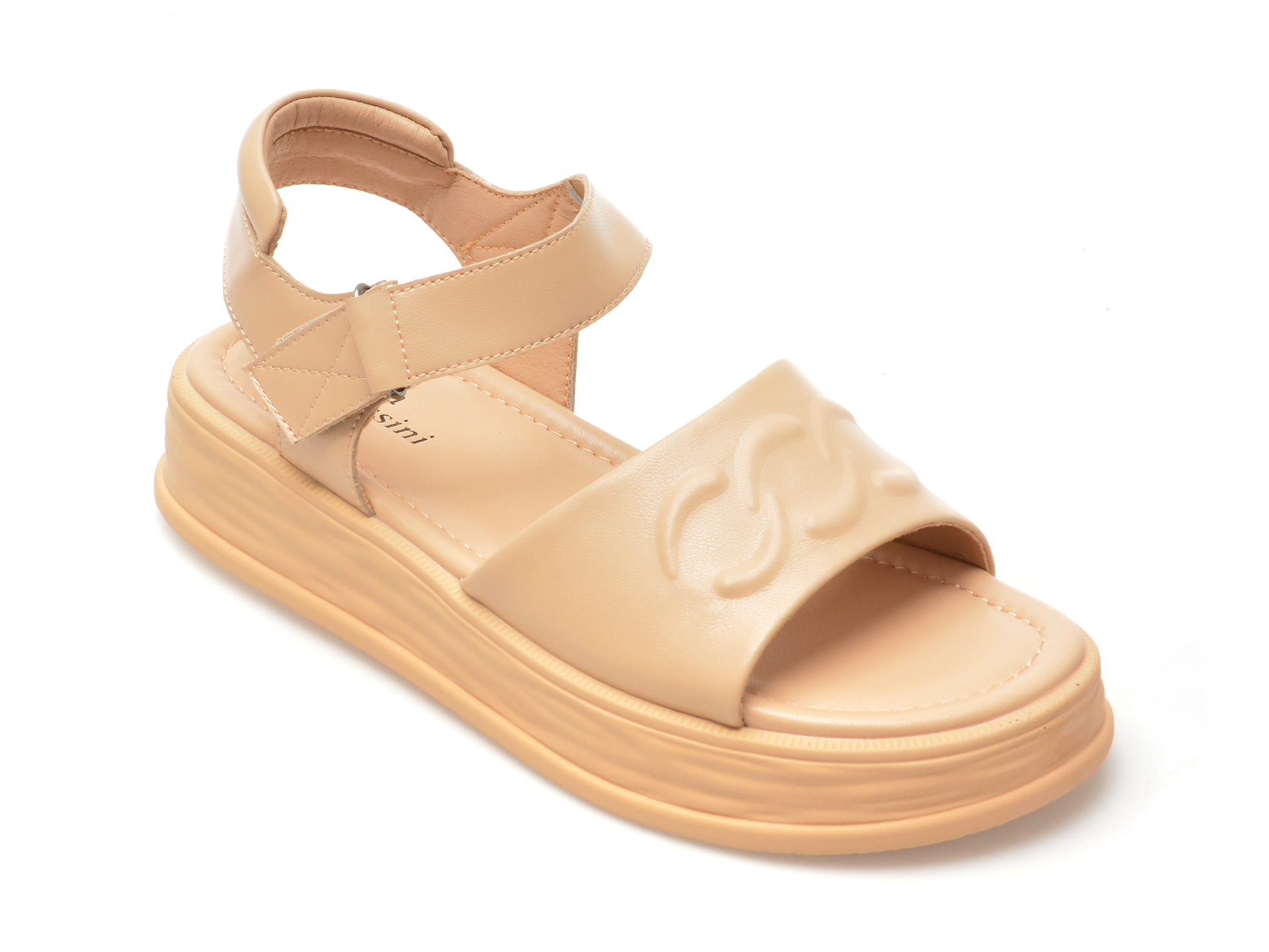 Sandale casual FLAVIA PASSINI bej, LX679, din piele naturala