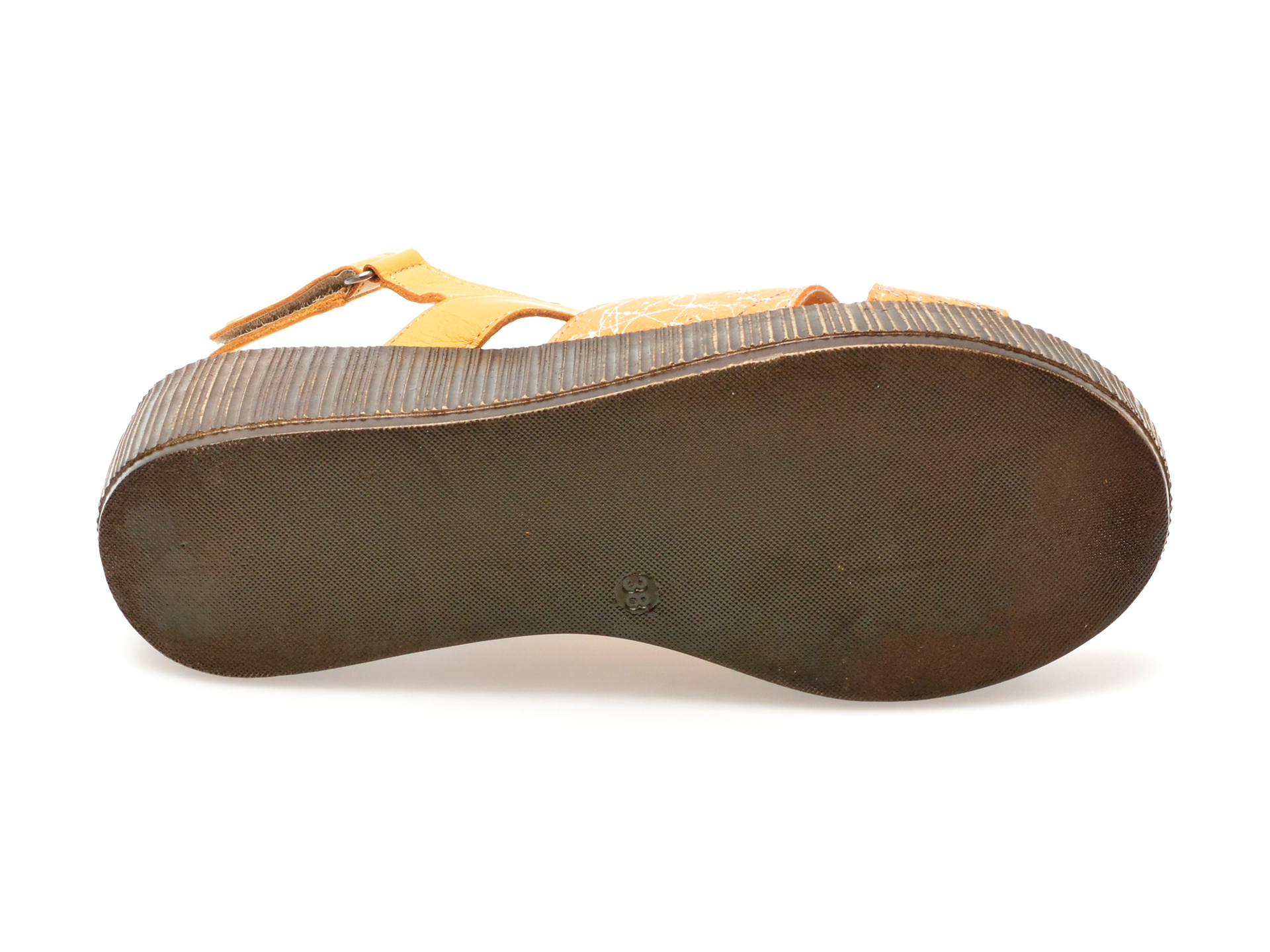 Sandale Casual FLAVIA PASSINI galbene, SD17, din piele naturala