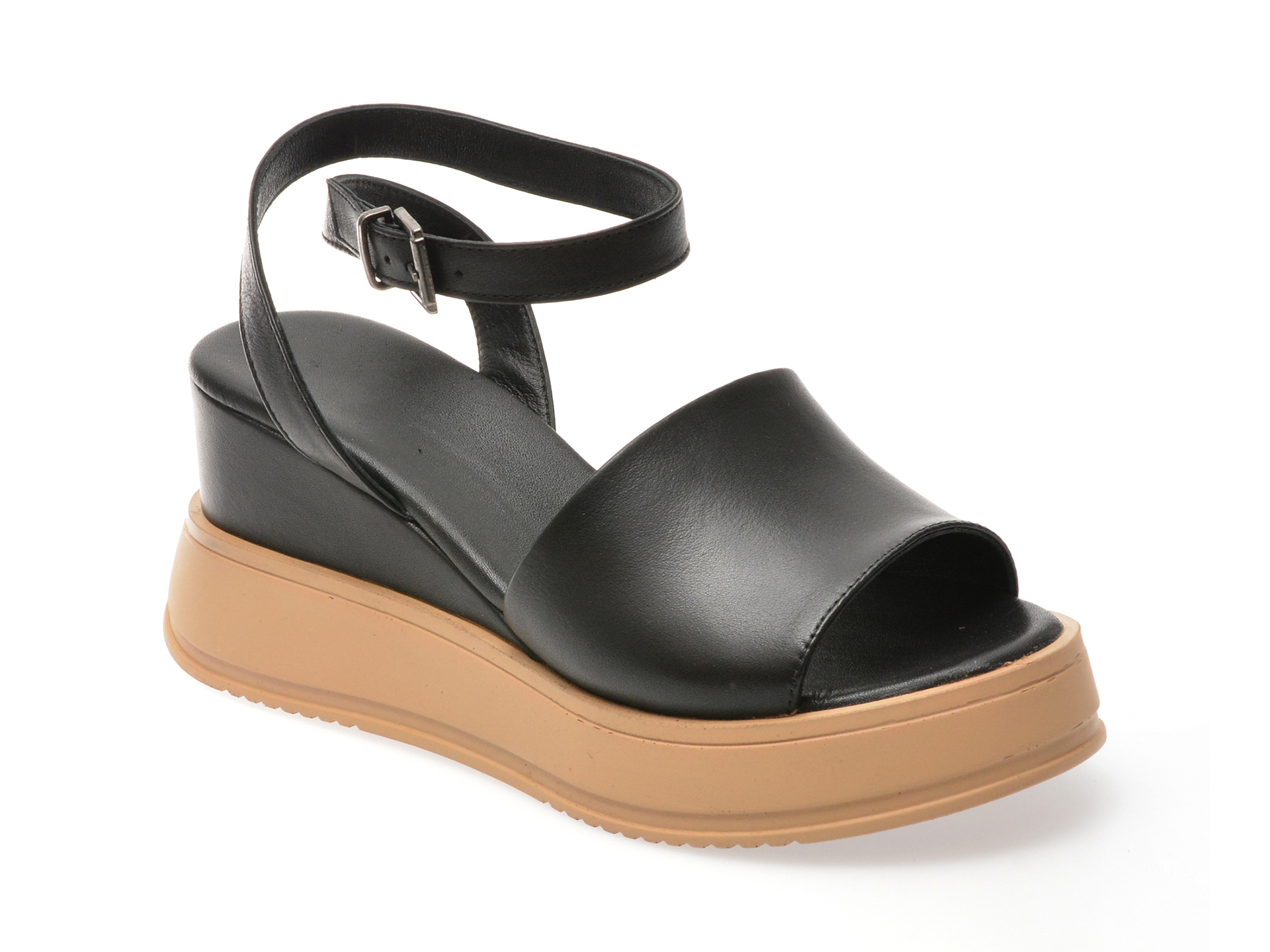 Sandale casual FLAVIA PASSINI negre, 347975, din piele naturala