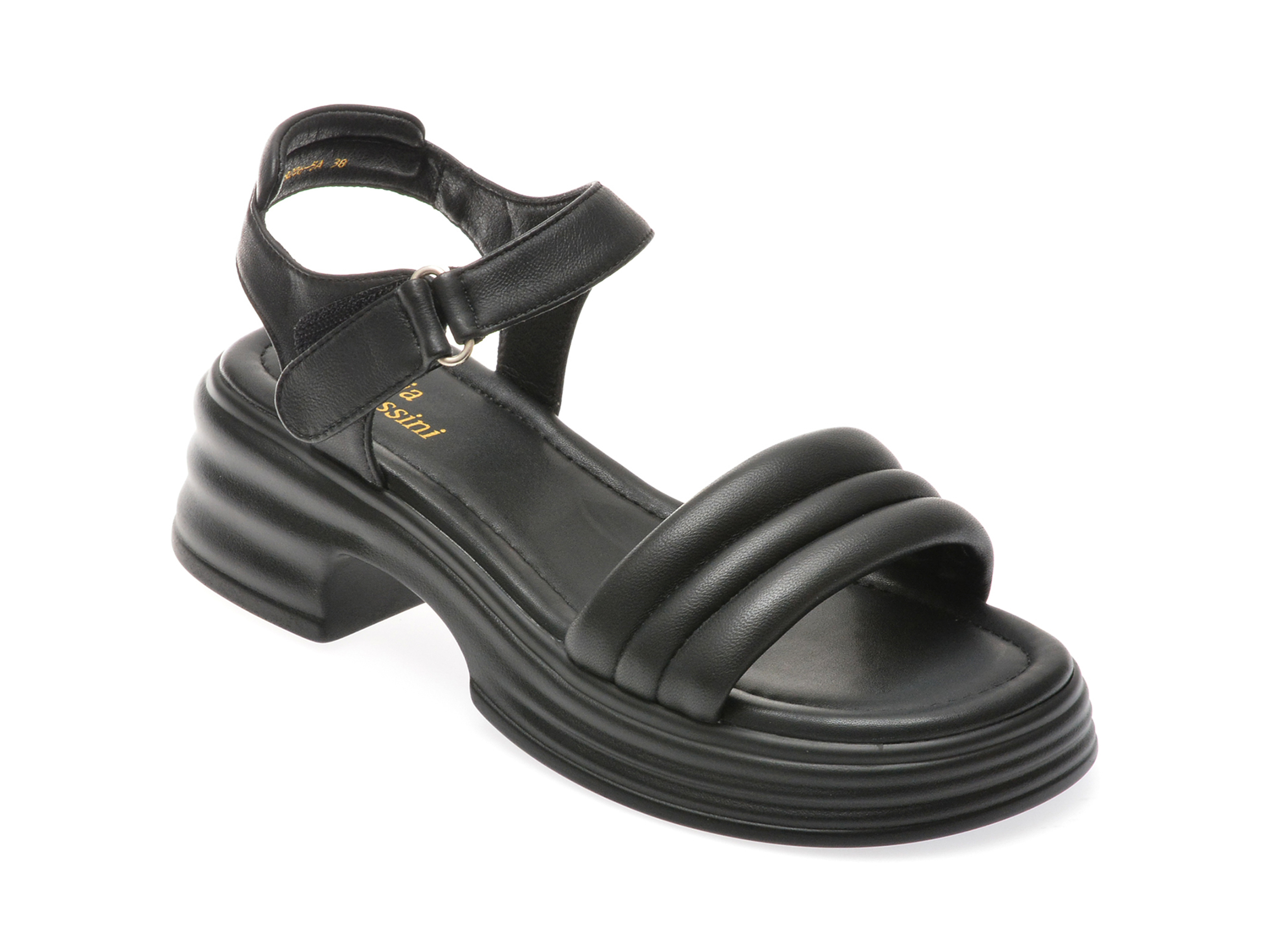 Sandale casual FLAVIA PASSINI negre, 88206, din piele naturala