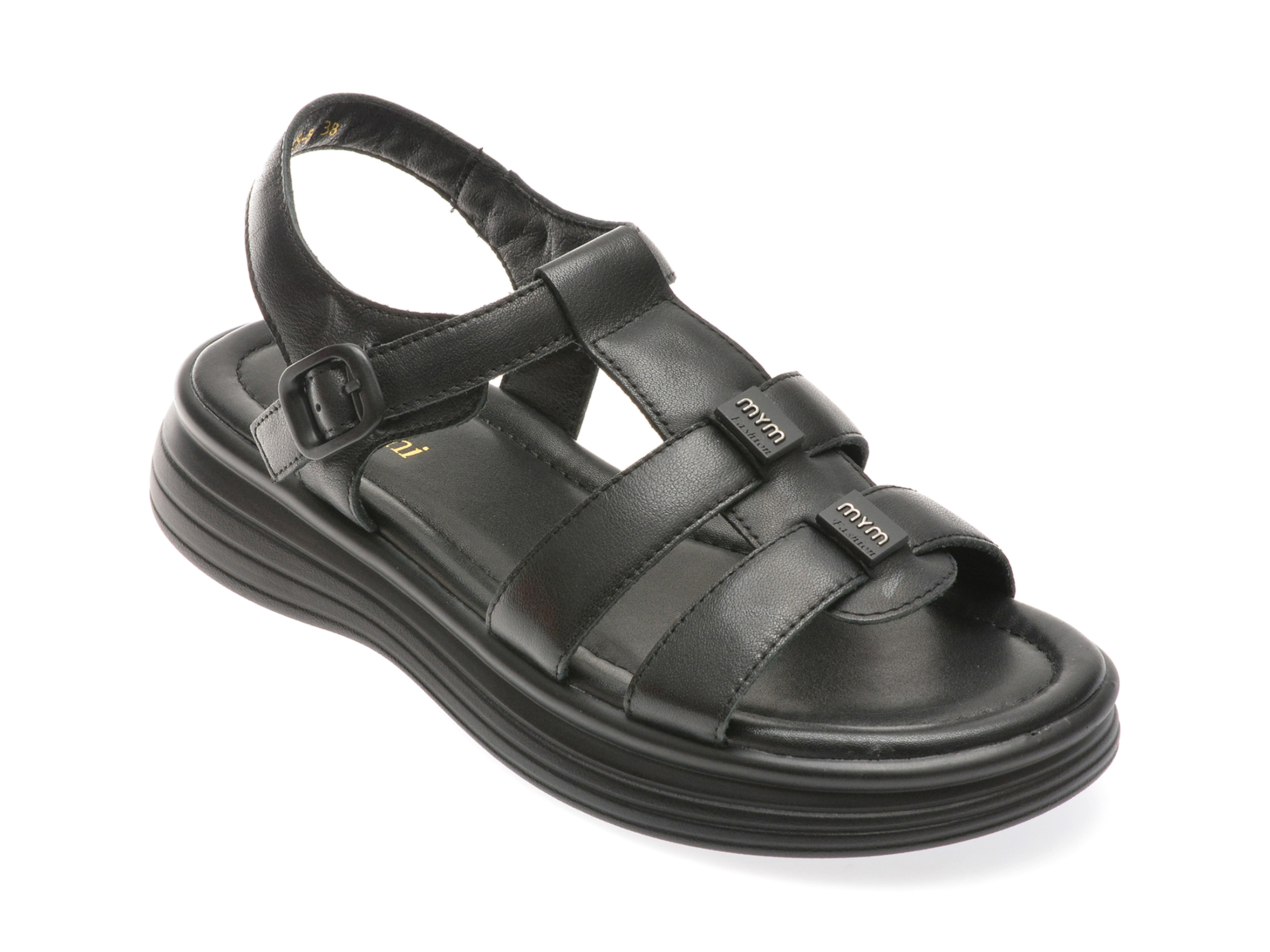 Sandale casual FLAVIA PASSINI negre, 8829, din piele naturala