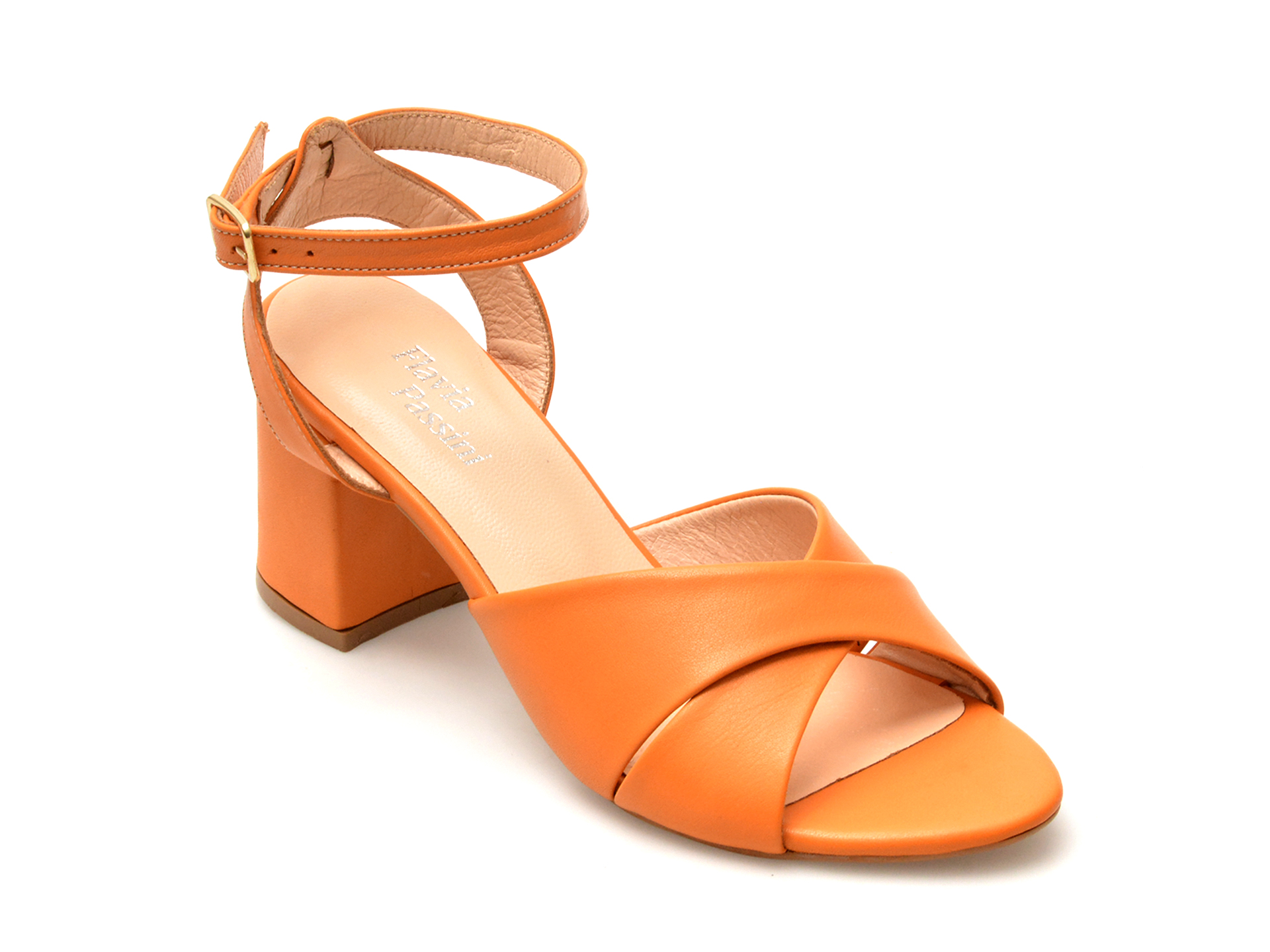 Sandale casual FLAVIA PASSINI portocalii, 17, din piele naturala